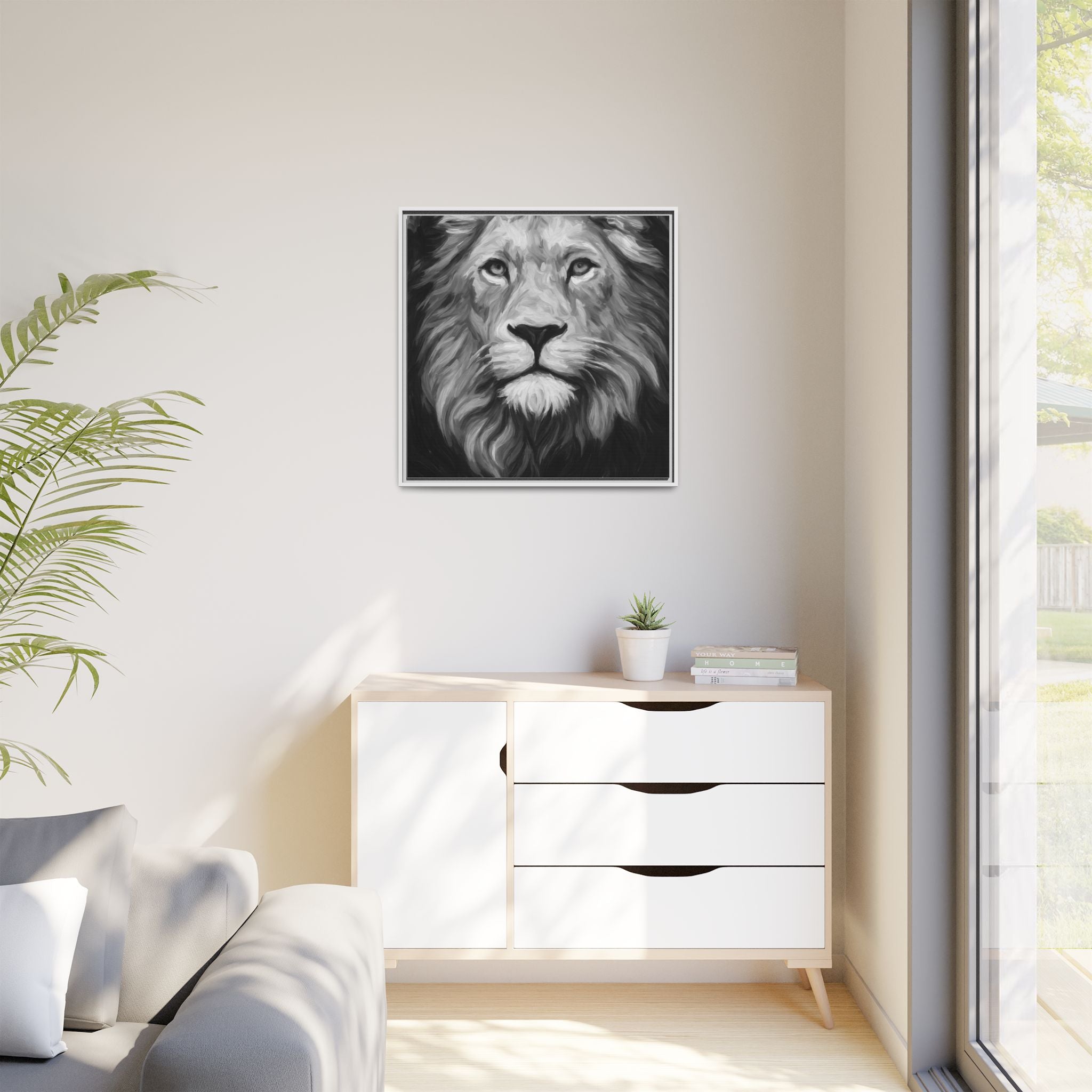 Black and White Lion 1