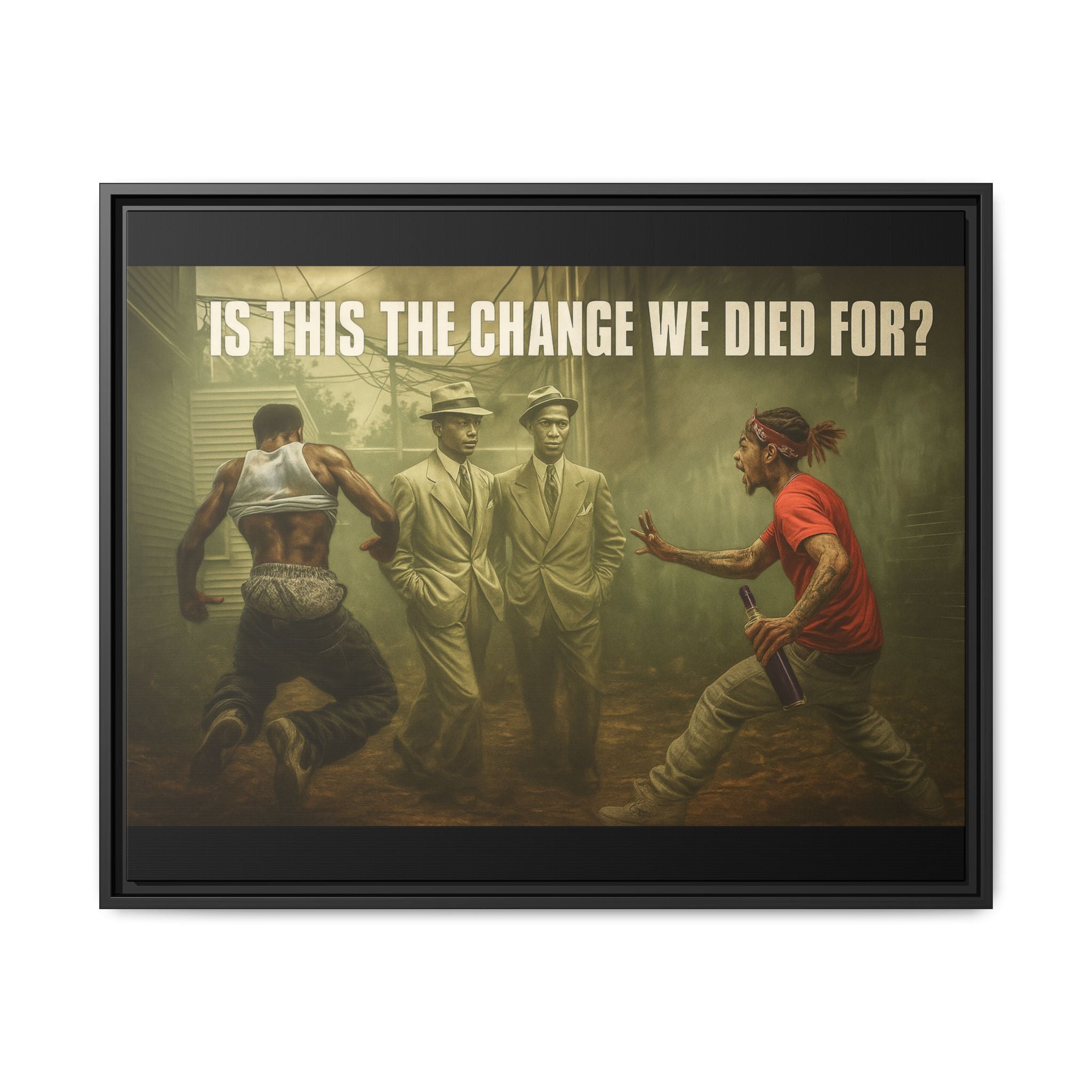 Framed Art Print: 'Is This The Change We Died For?' - Social Commentary Wall Decor, Black History Art, Motivational Home Decor, Gift [...]