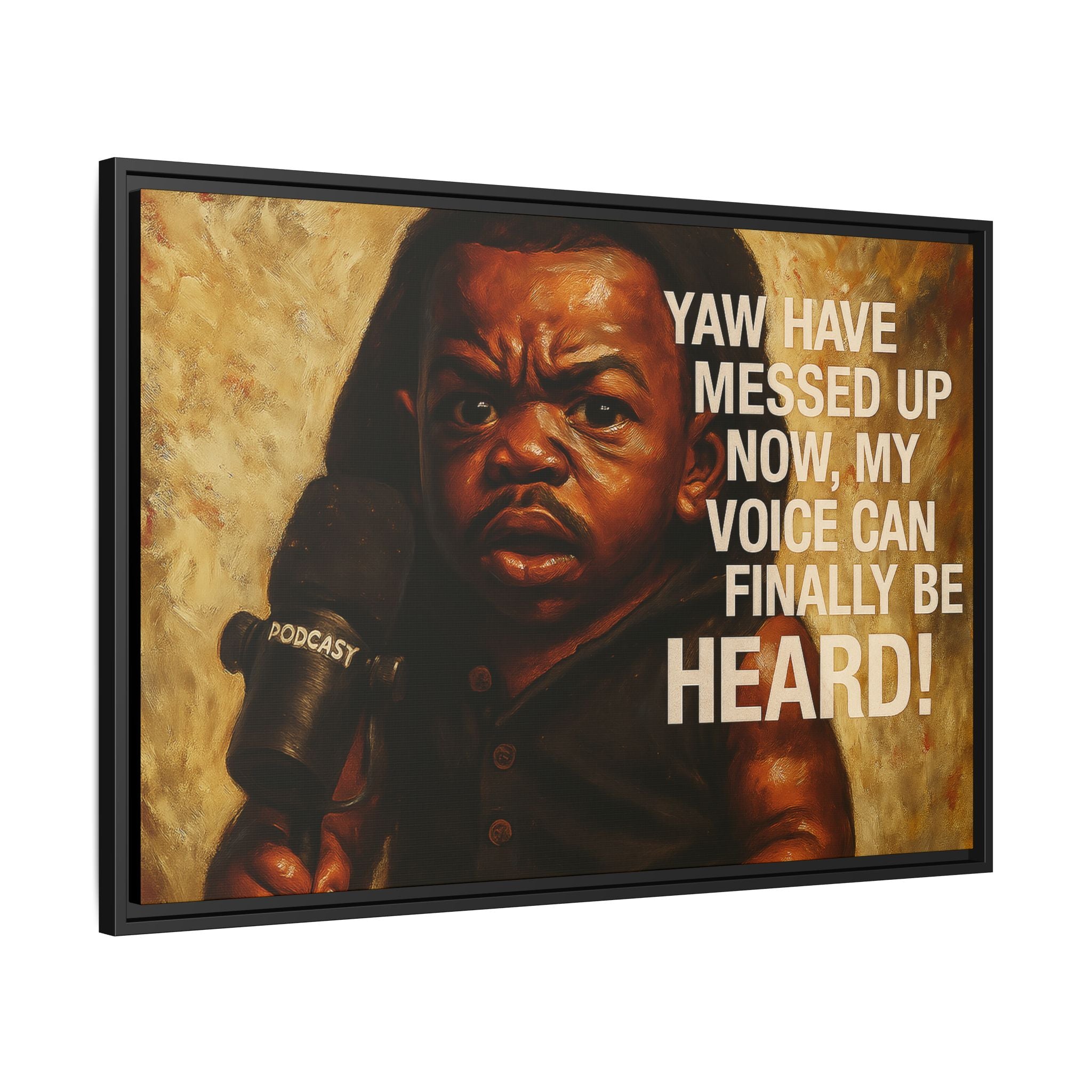 Framed Art Print of Empowering Voice Illustration, Home Decor, Gift for Podcasters, Unique Wall Art, Inspiring Room Accent