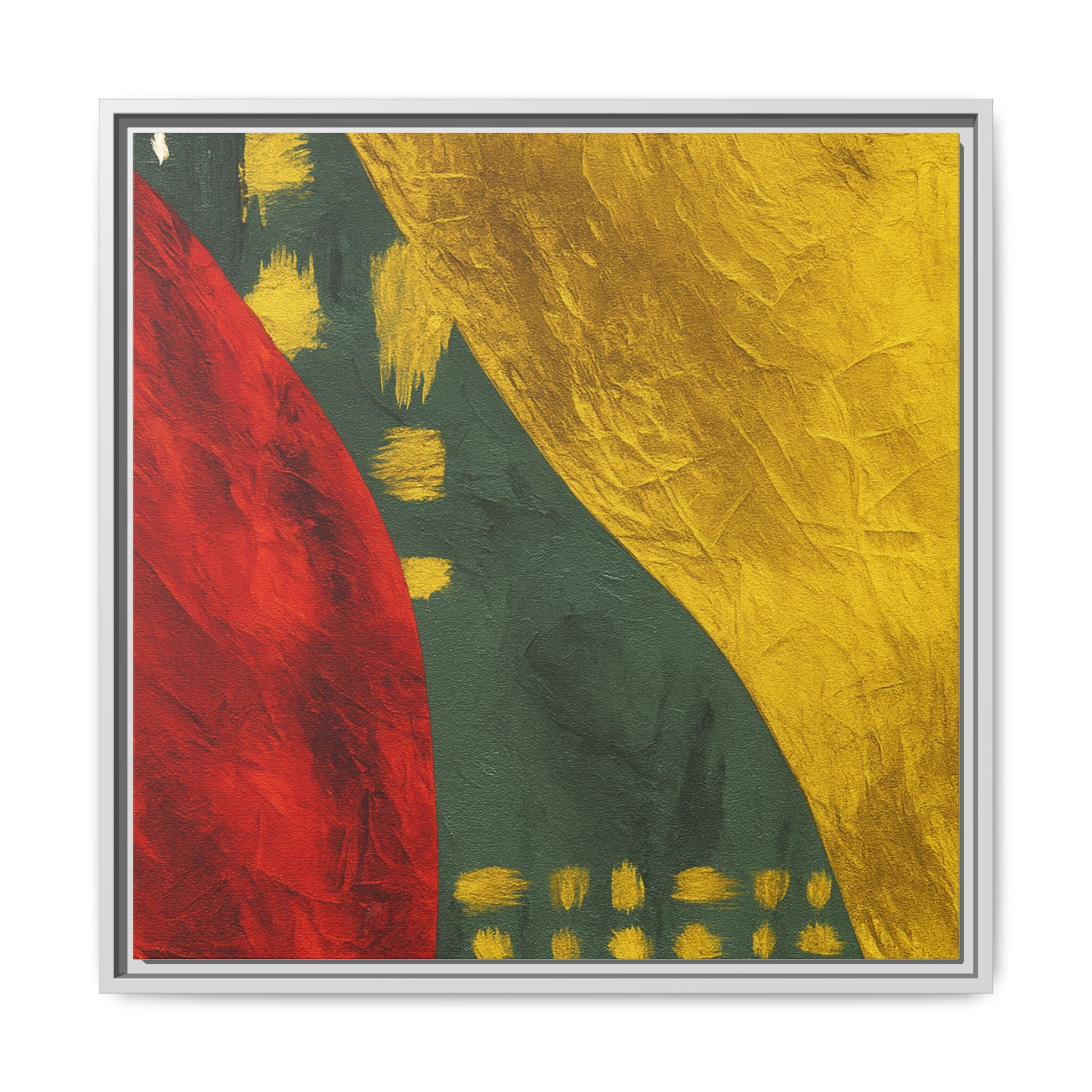 Red Green Gold Abstract