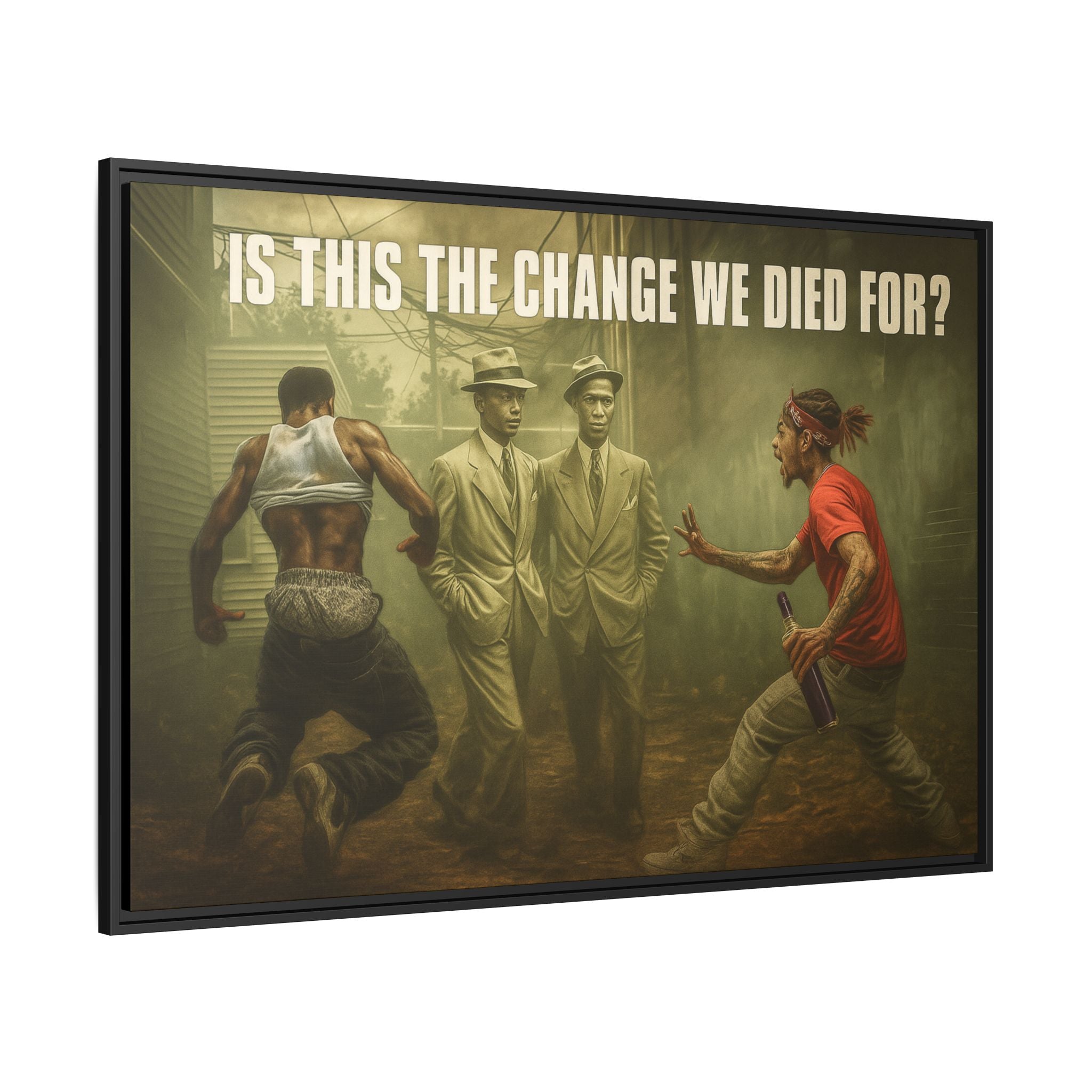 Framed Art Print: 'Is This The Change We Died For?' - Social Commentary Wall Decor, Black History Art, Motivational Home Decor, Gift [...]