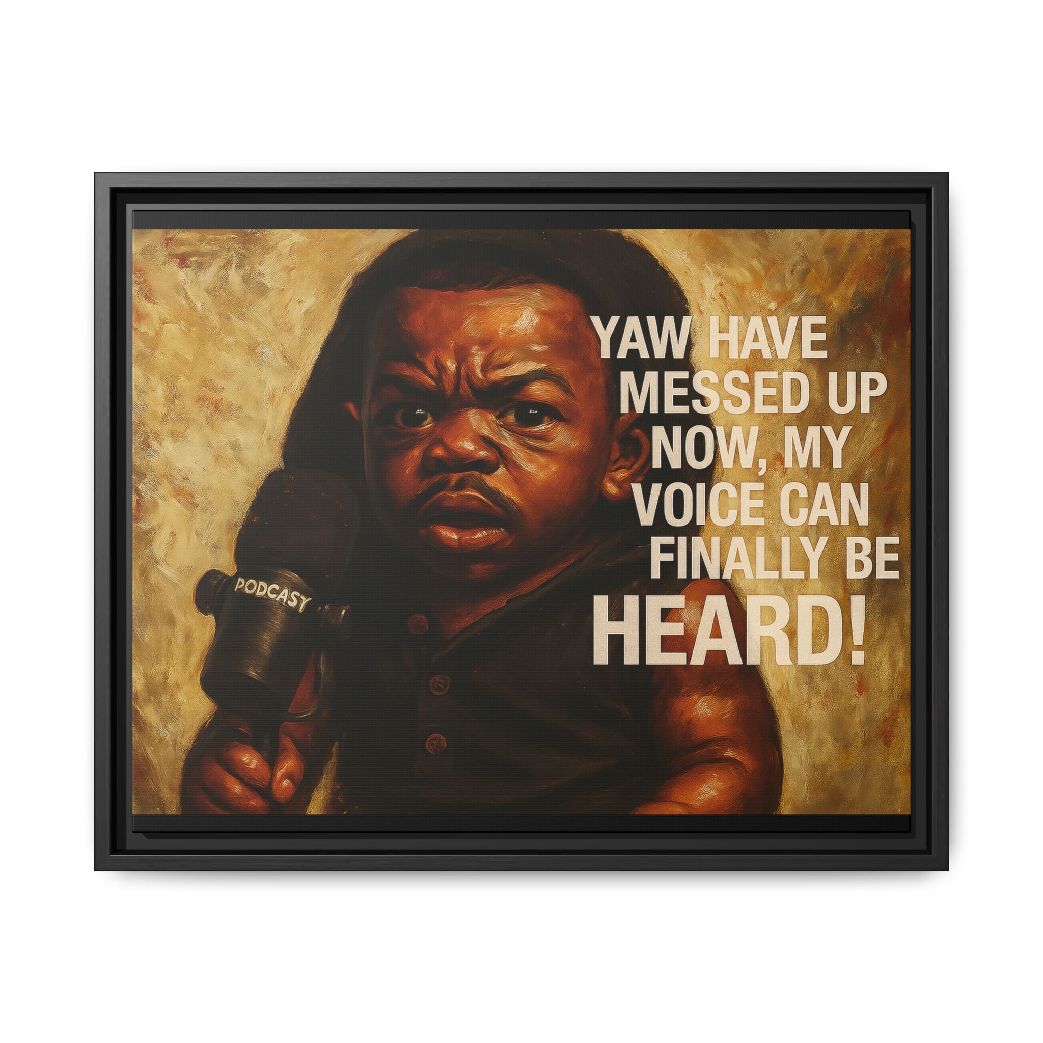 Framed Art Print of Empowering Voice Illustration, Home Decor, Gift for Podcasters, Unique Wall Art, Inspiring Room Accent
