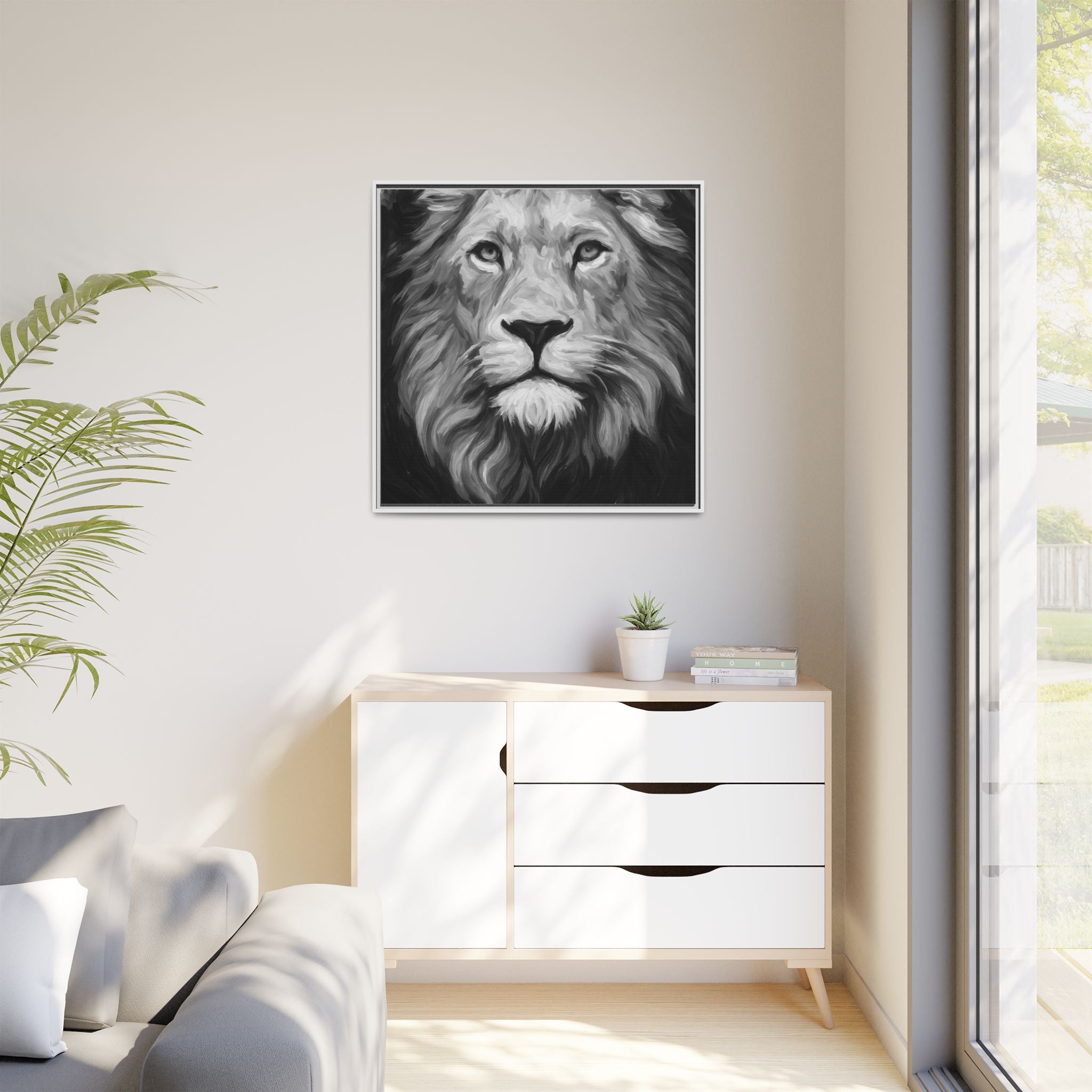 Black and White Lion 1