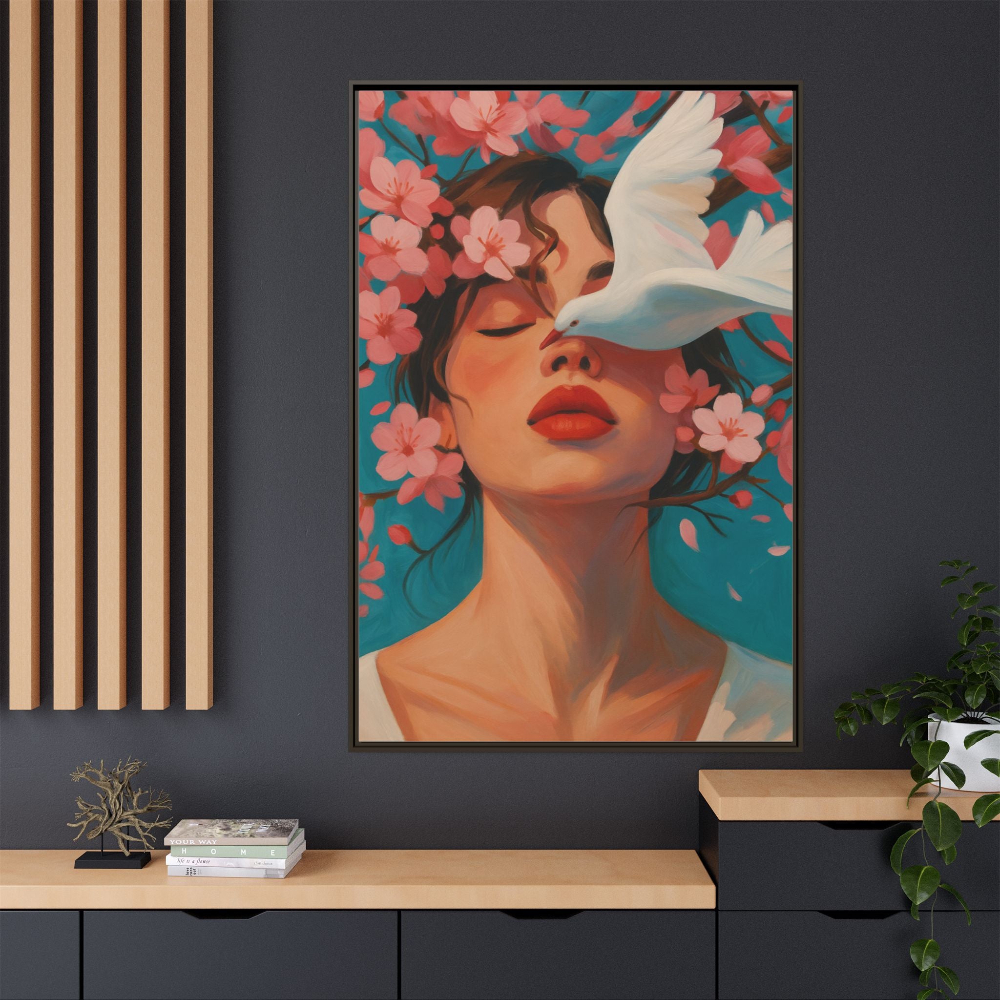 Pink Floral Serenity Dove