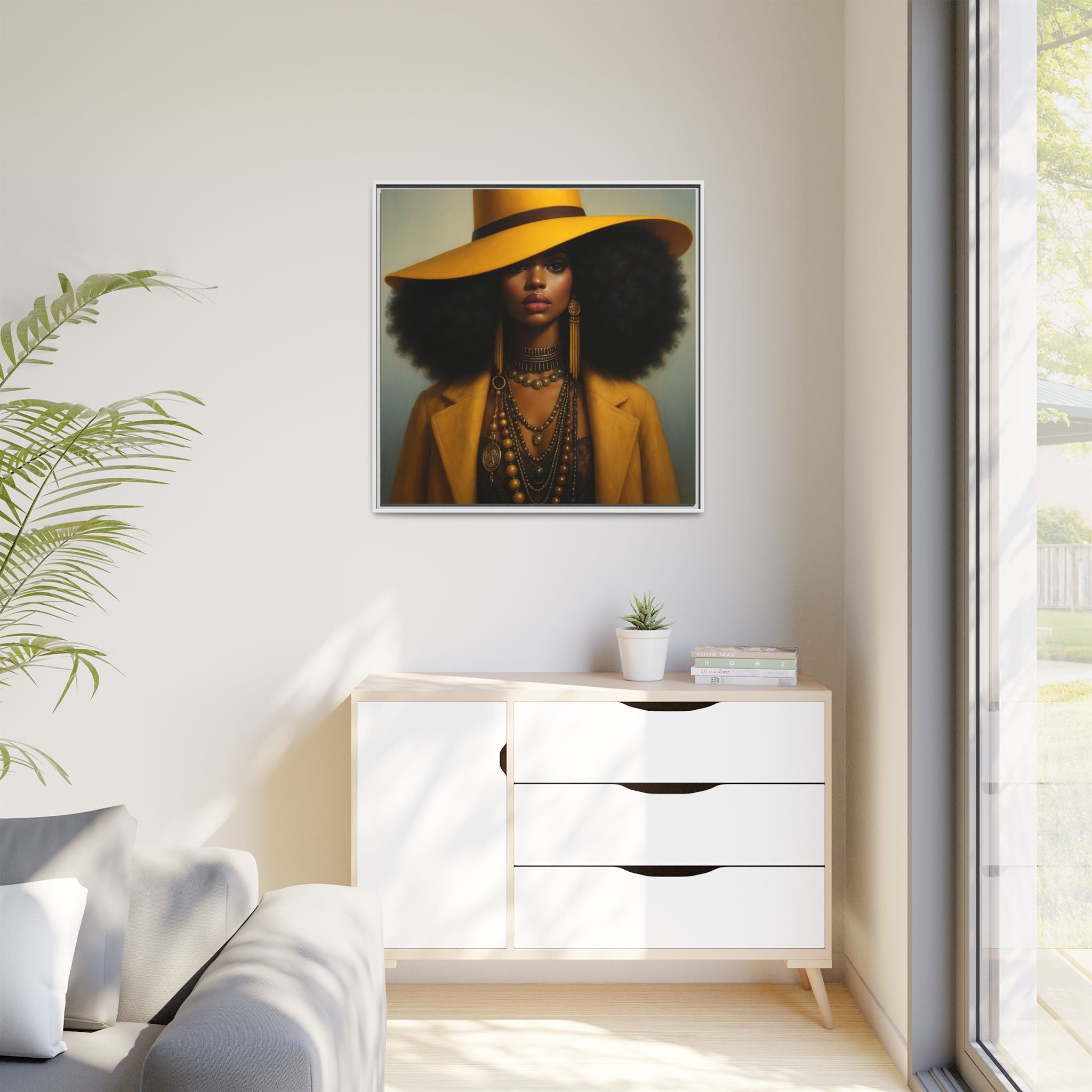 Yellow Afro Royalty of Elegance