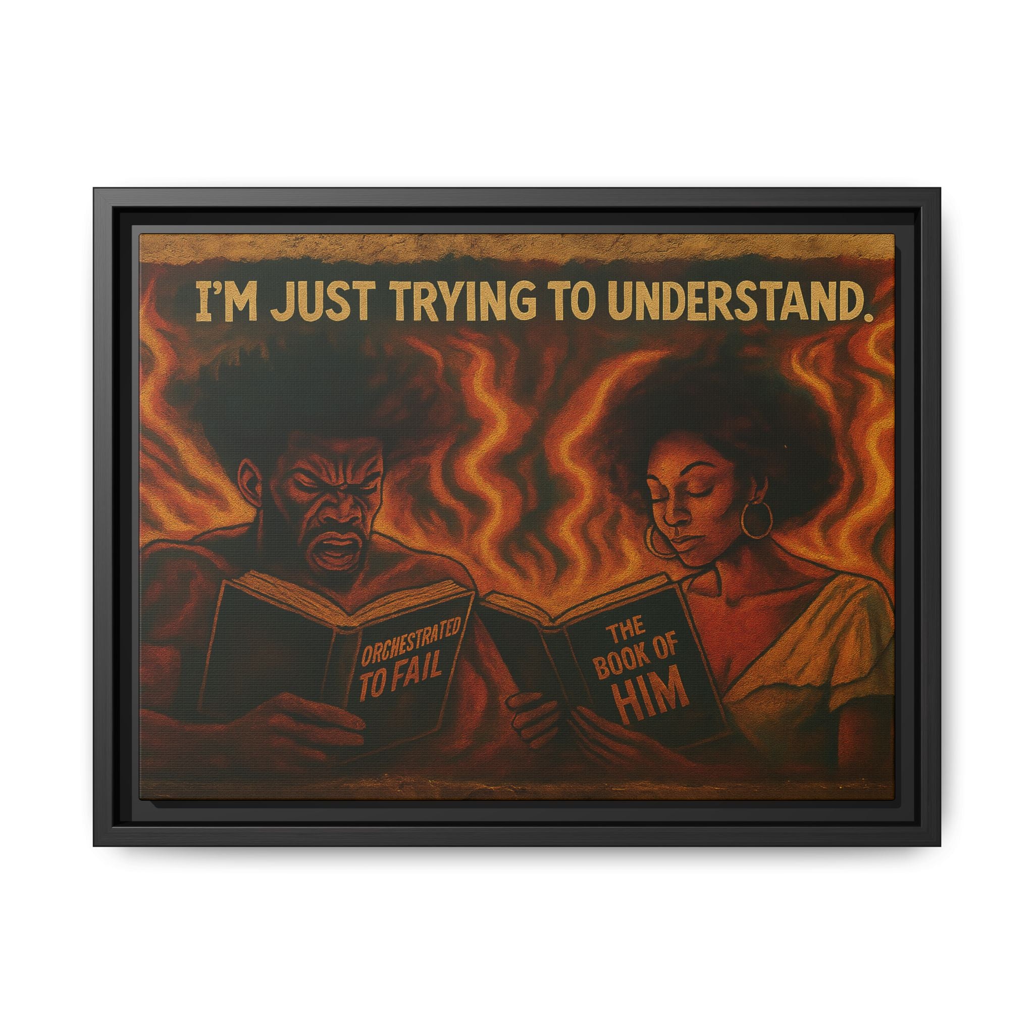 Colorful Motivational Wall Art, Inspirational Home Decor, Black Art Print, Gift for Parents, Empowerment Artwork, Framed Canvas