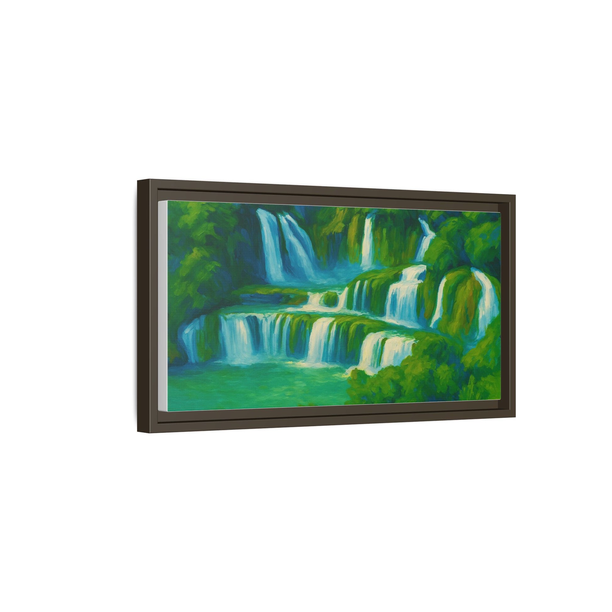 Green Serene Waterfall