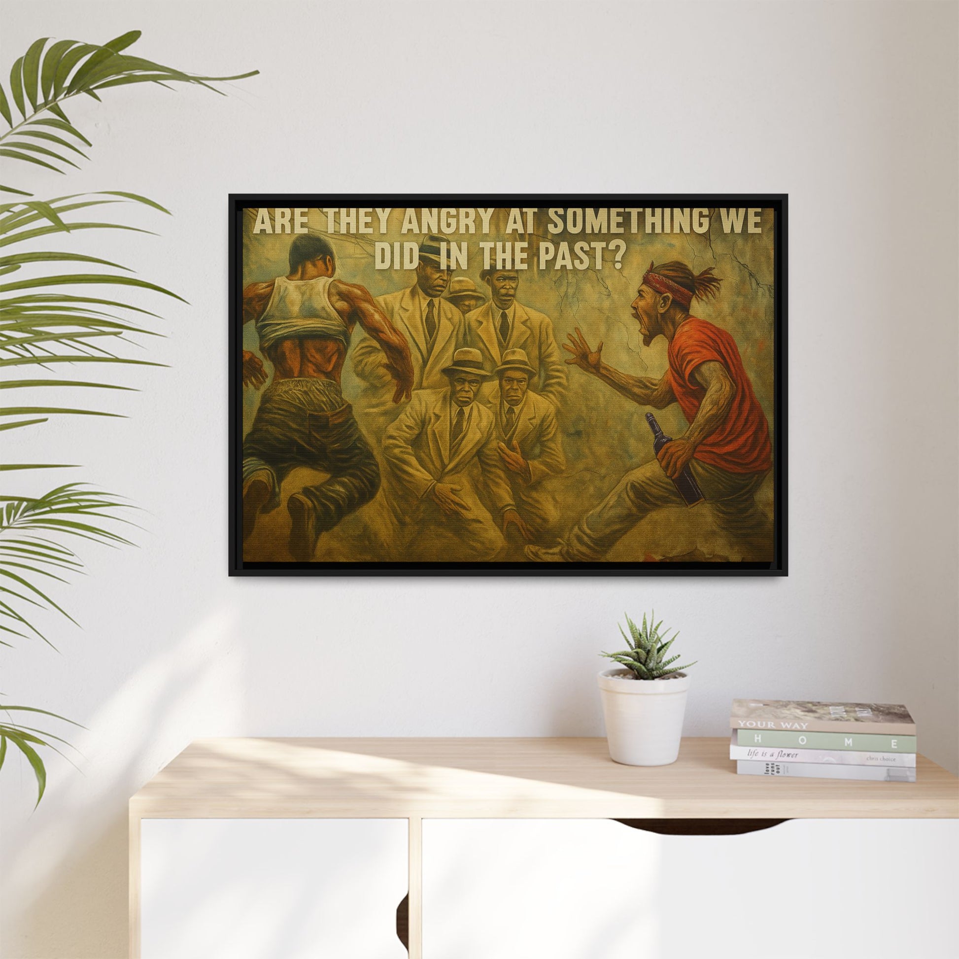 Framed Art Print: Thought-Provoking Vintage Style Wall Decor, Home Office Inspiration, Thoughtful Gift for Art Lovers