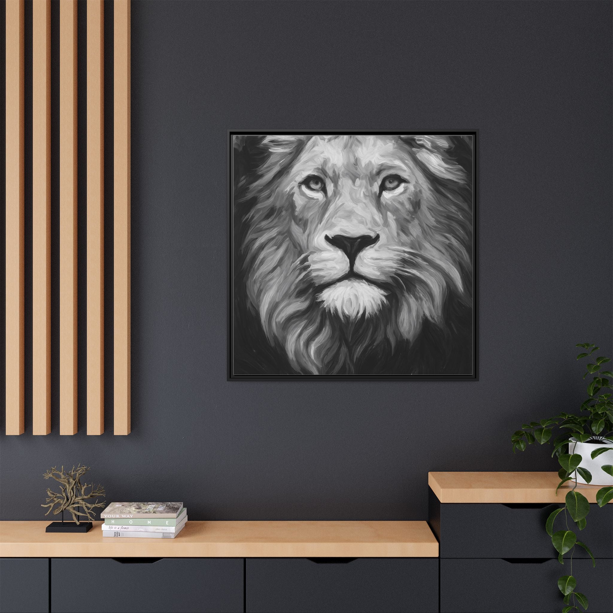 Black and White Lion 1