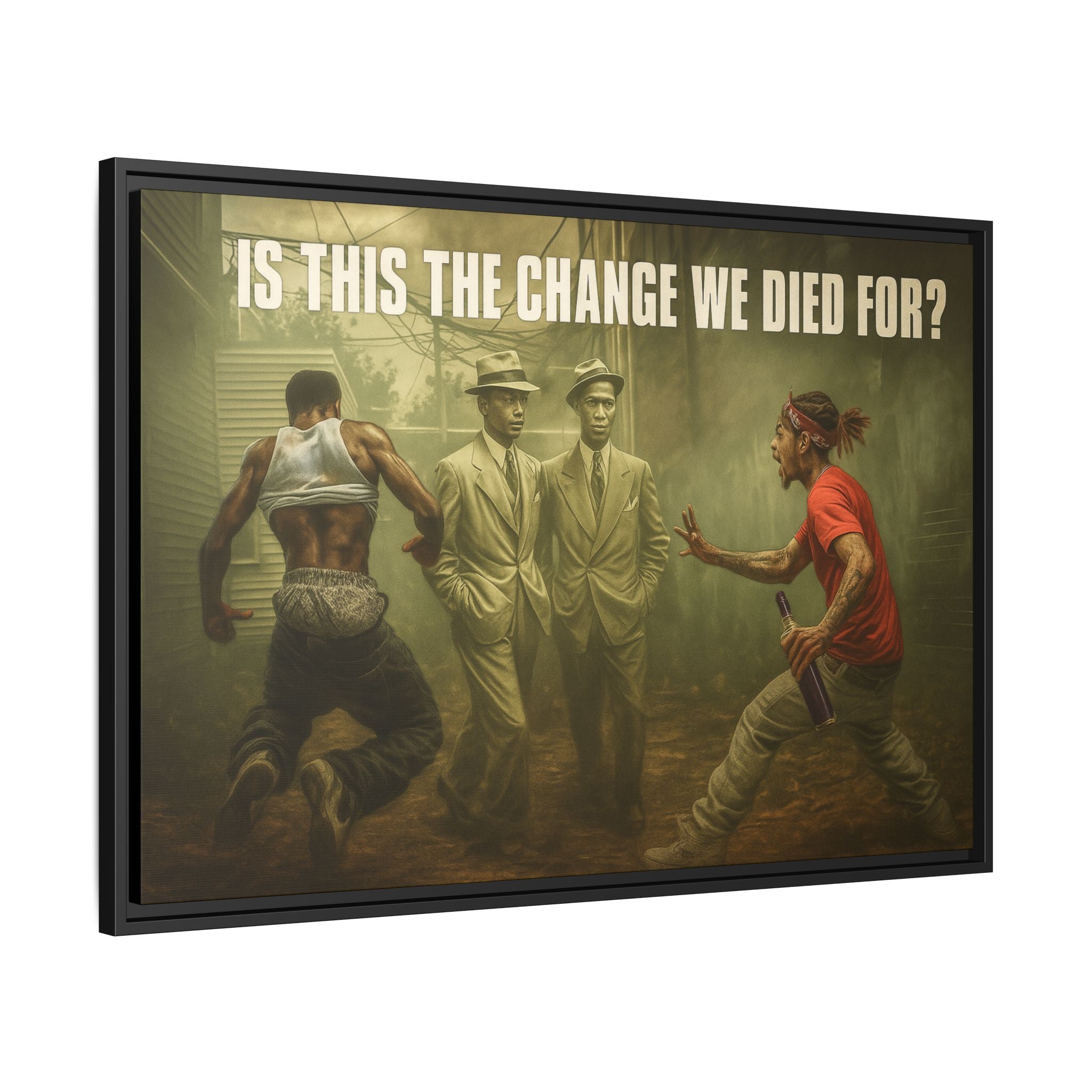 Framed Art Print: 'Is This The Change We Died For?' - Social Commentary Wall Decor, Black History Art, Motivational Home Decor, Gift [...]