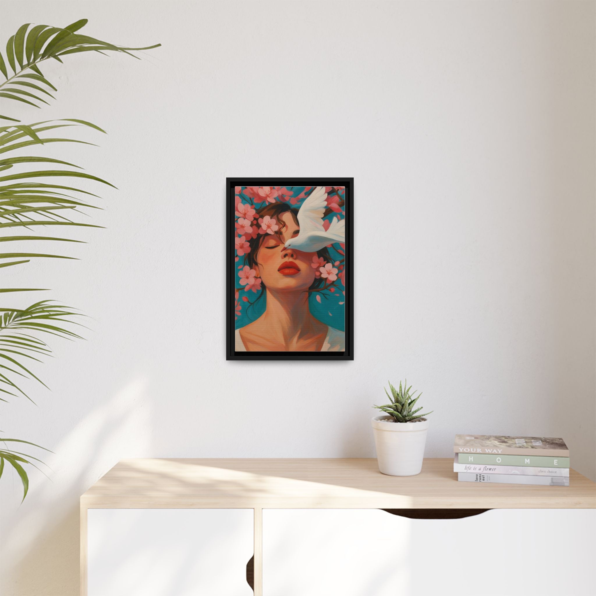 Pink Floral Serenity Dove