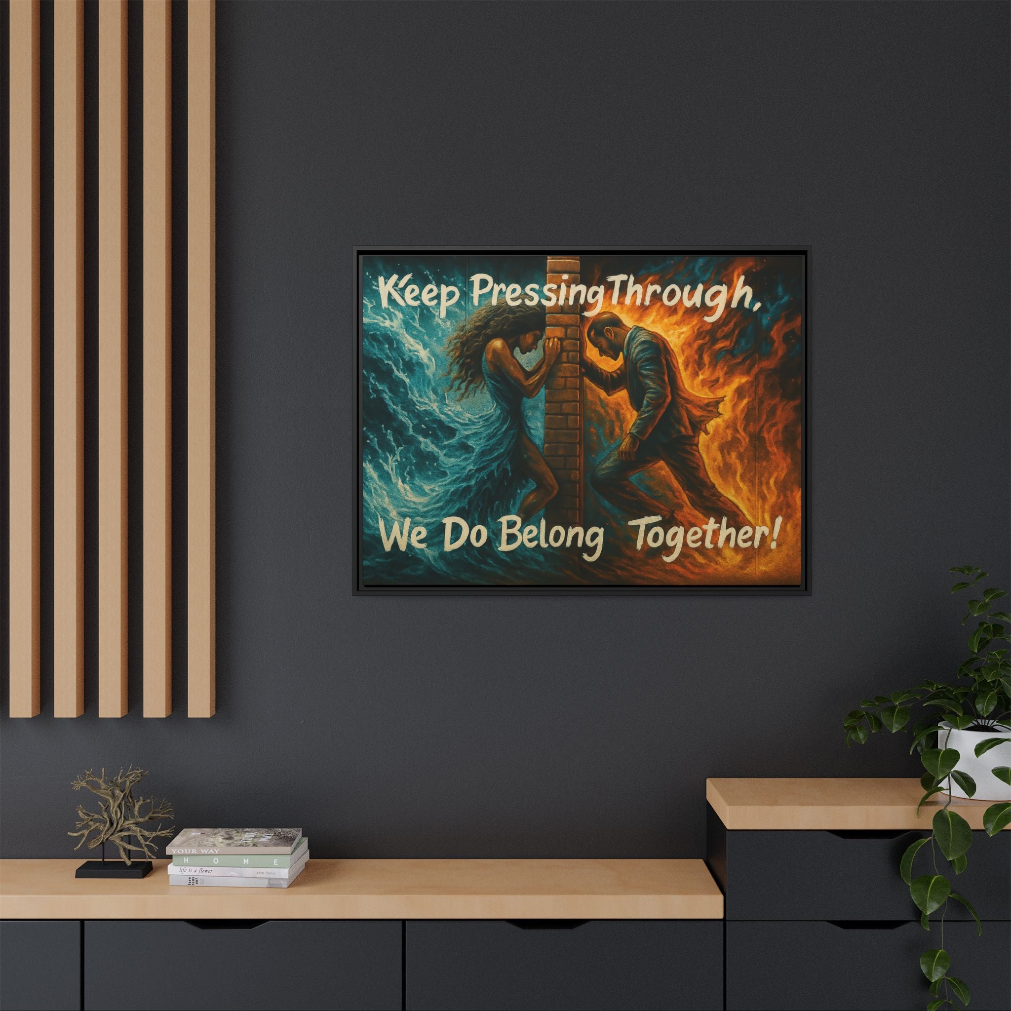 Matte Canvas, Framed (Multi-color)