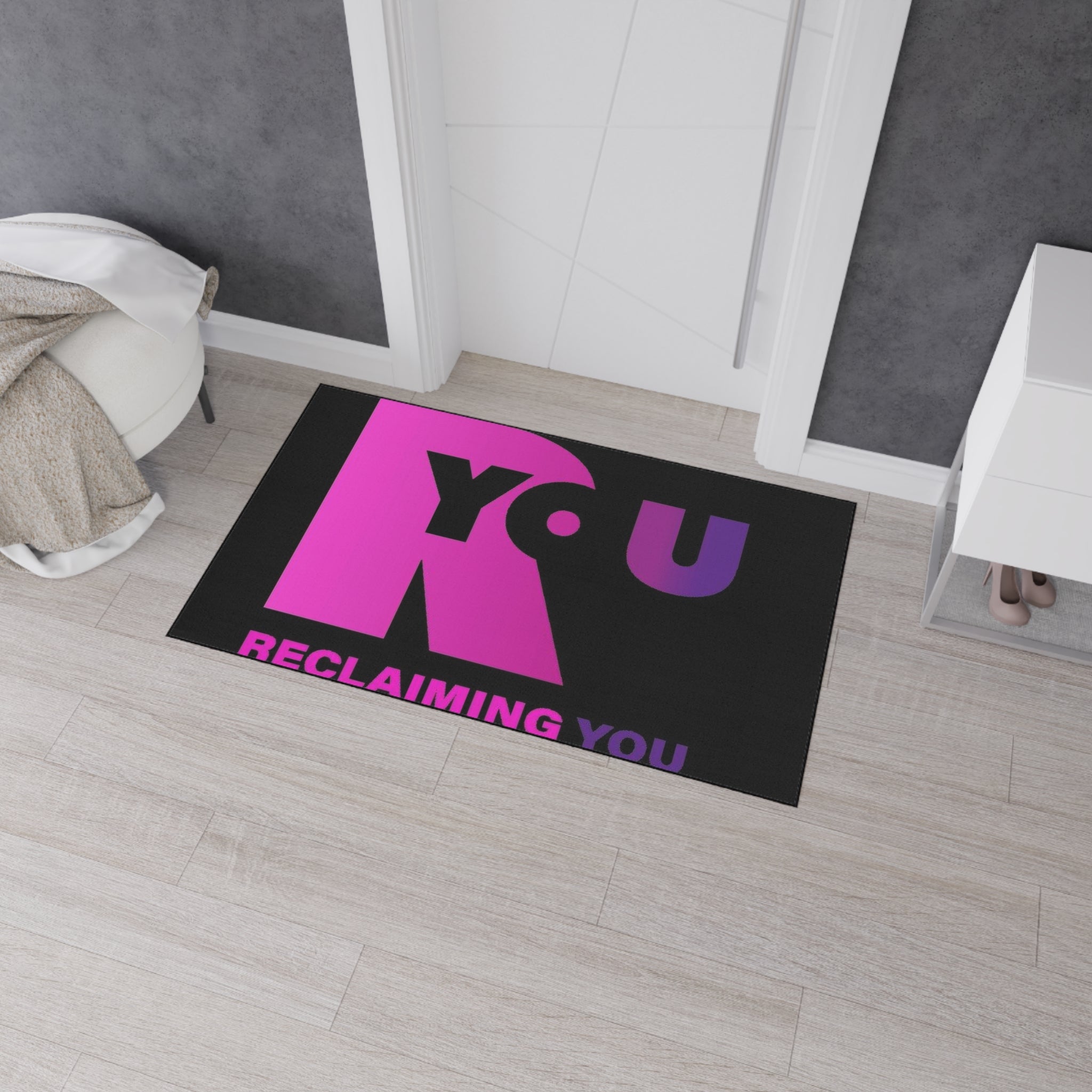Heavy Duty Floor Mat - Empowering Style for Home, Office, Gym, Anti-Fatigue Rug, Motivational Design, Reclaiming You