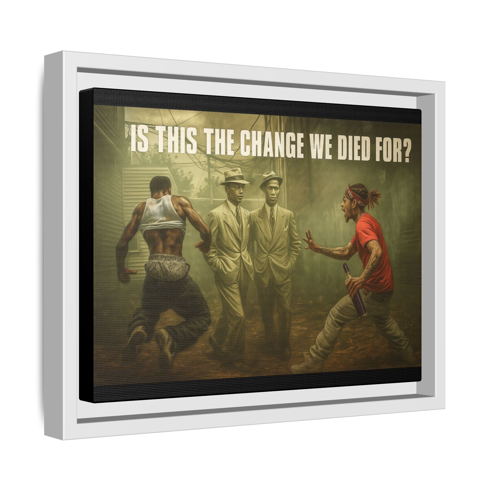 Framed Art Print: 'Is This The Change We Died For?' - Social Commentary Wall Decor, Black History Art, Motivational Home Decor, Gift [...]