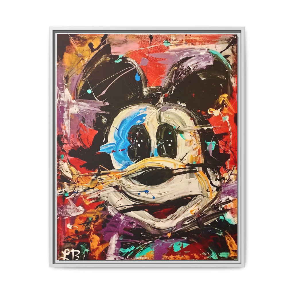 Framed Abstract Mouse Pop Art Canvas