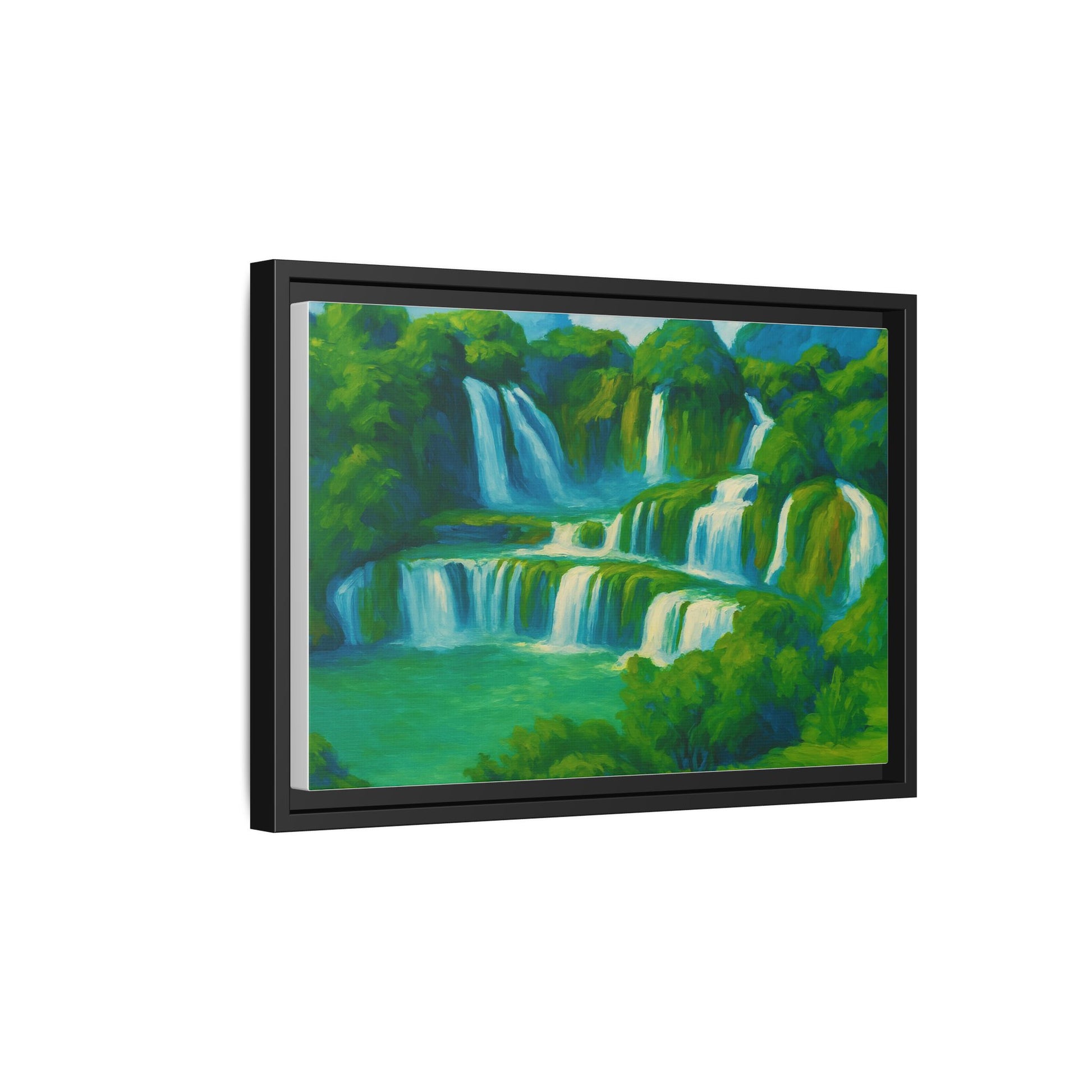 Green Serene Waterfall
