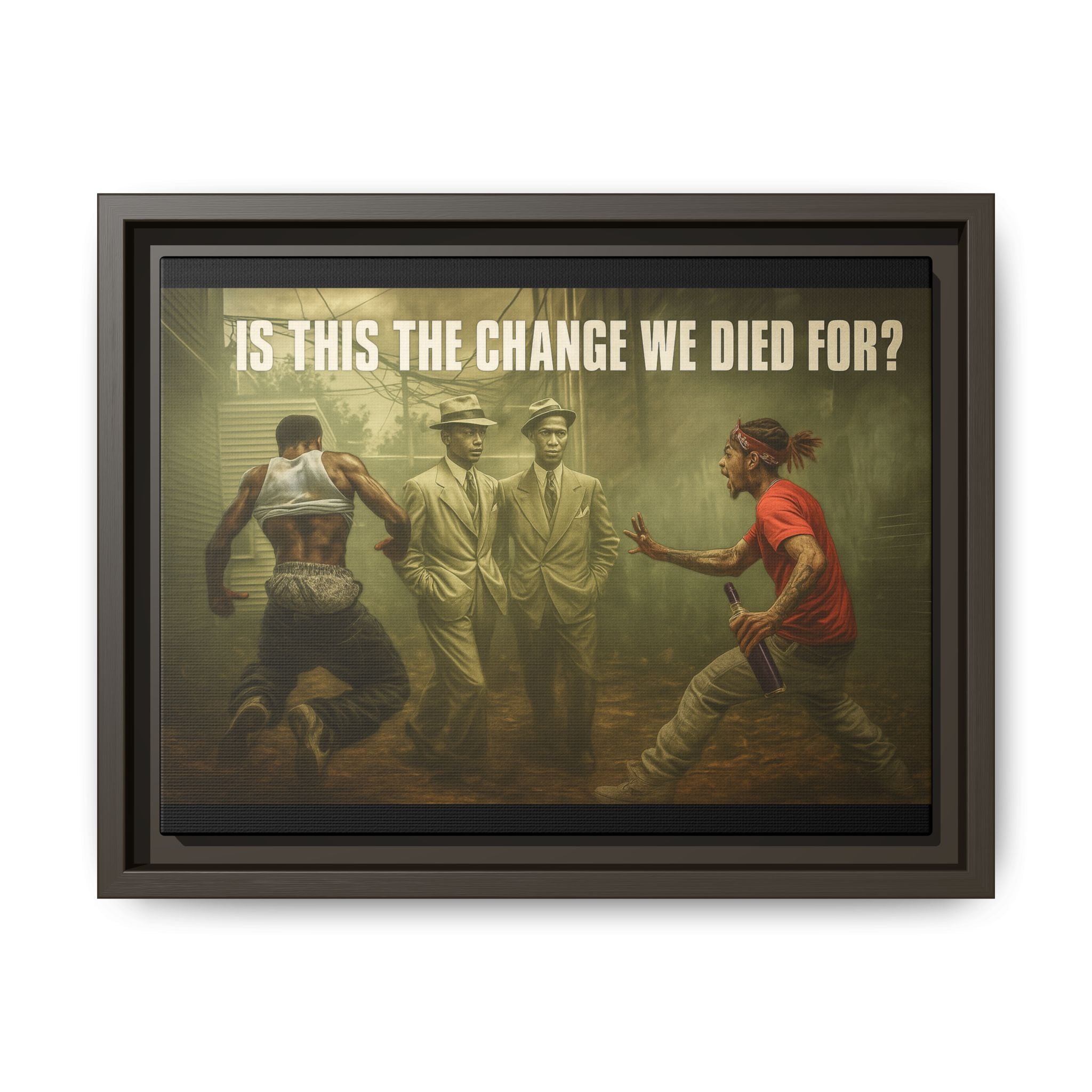 Framed Art Print: 'Is This The Change We Died For?' - Social Commentary Wall Decor, Black History Art, Motivational Home Decor, Gift [...]