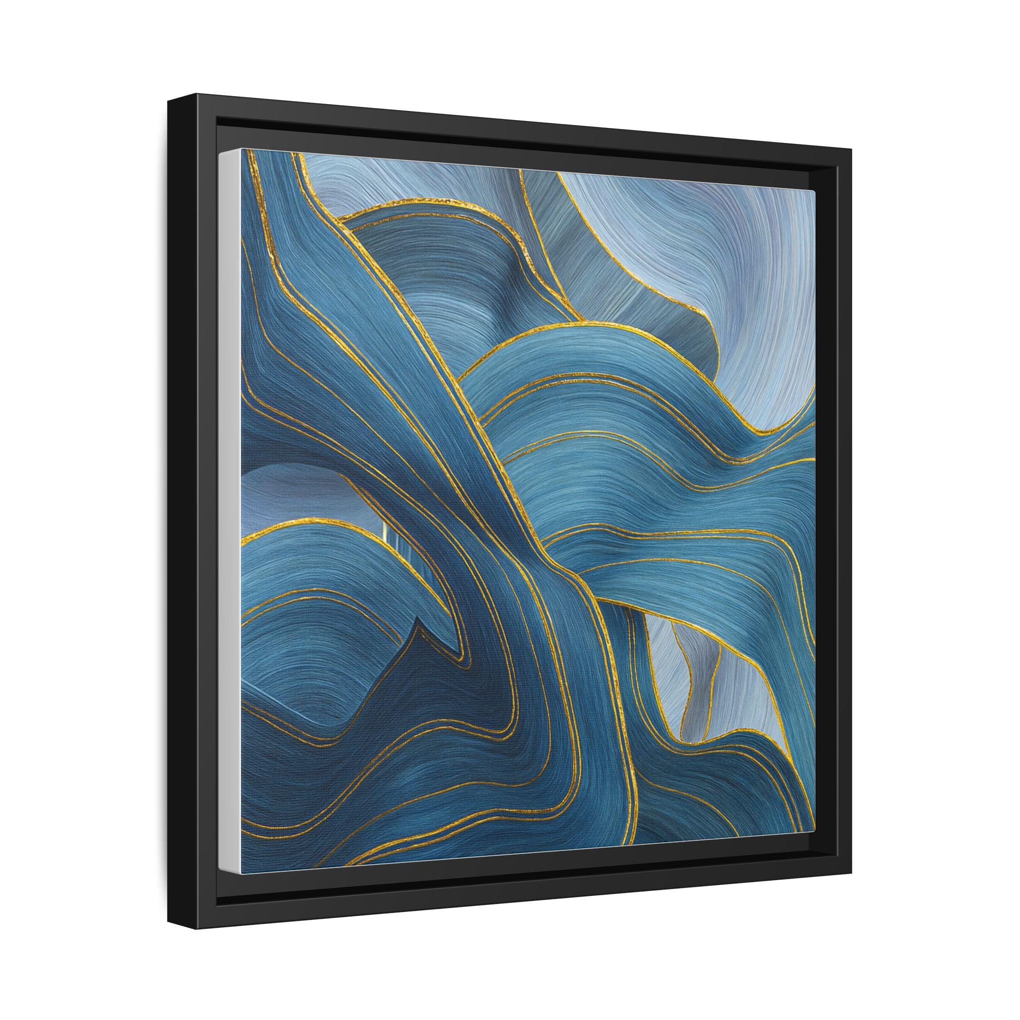 Blue Swirl Golden Trim