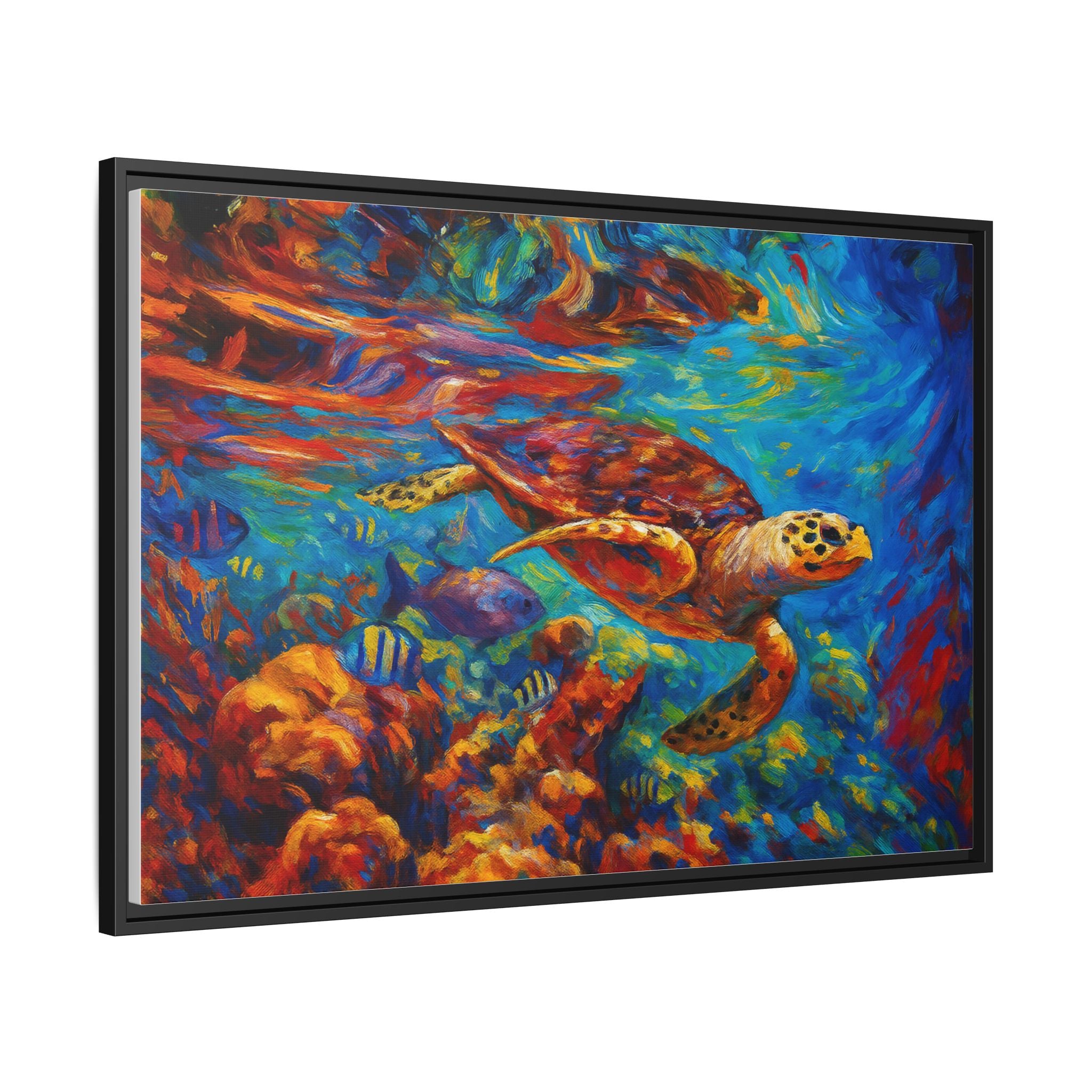 Vibrant Sea Turtle Swimming