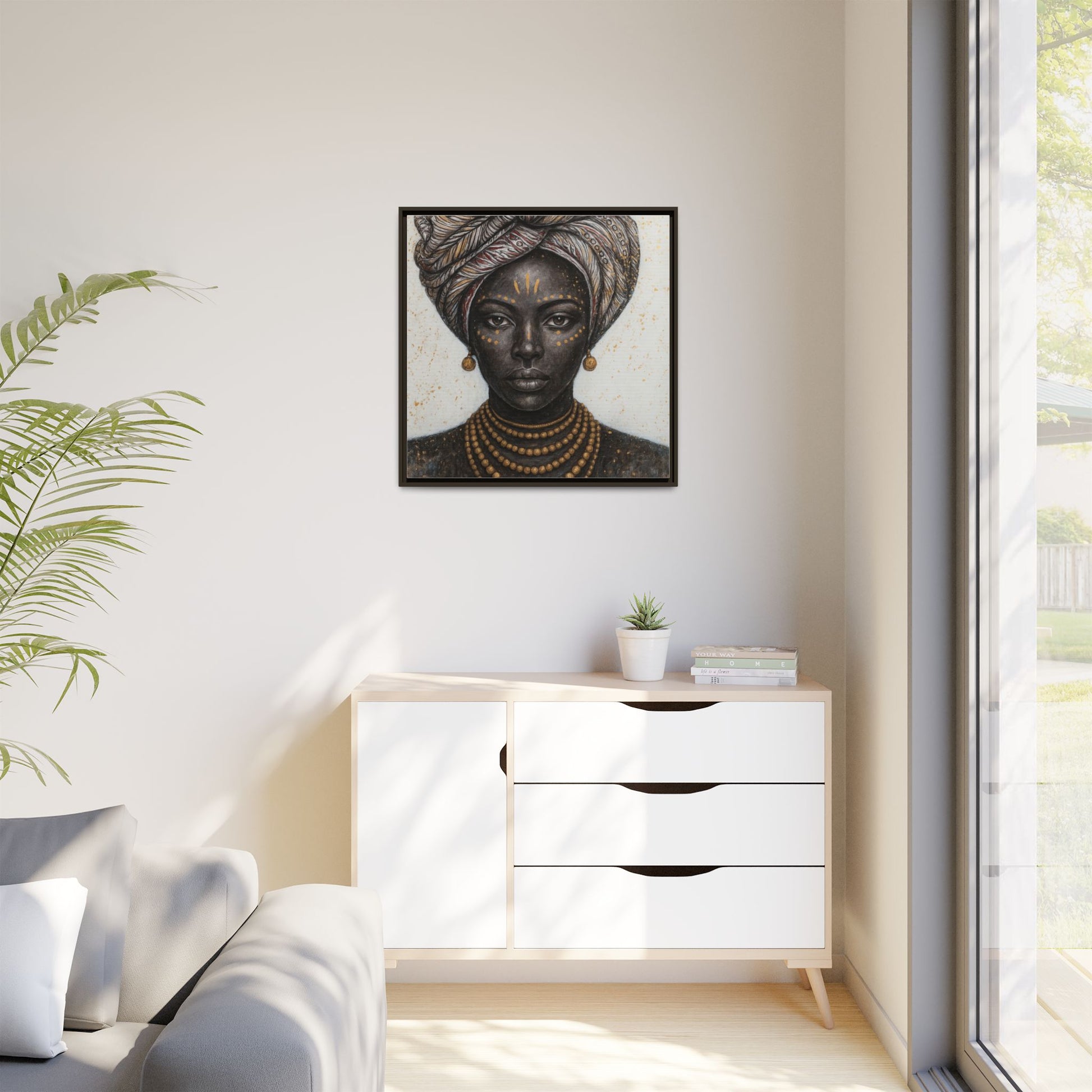 White Artistic African Lady
