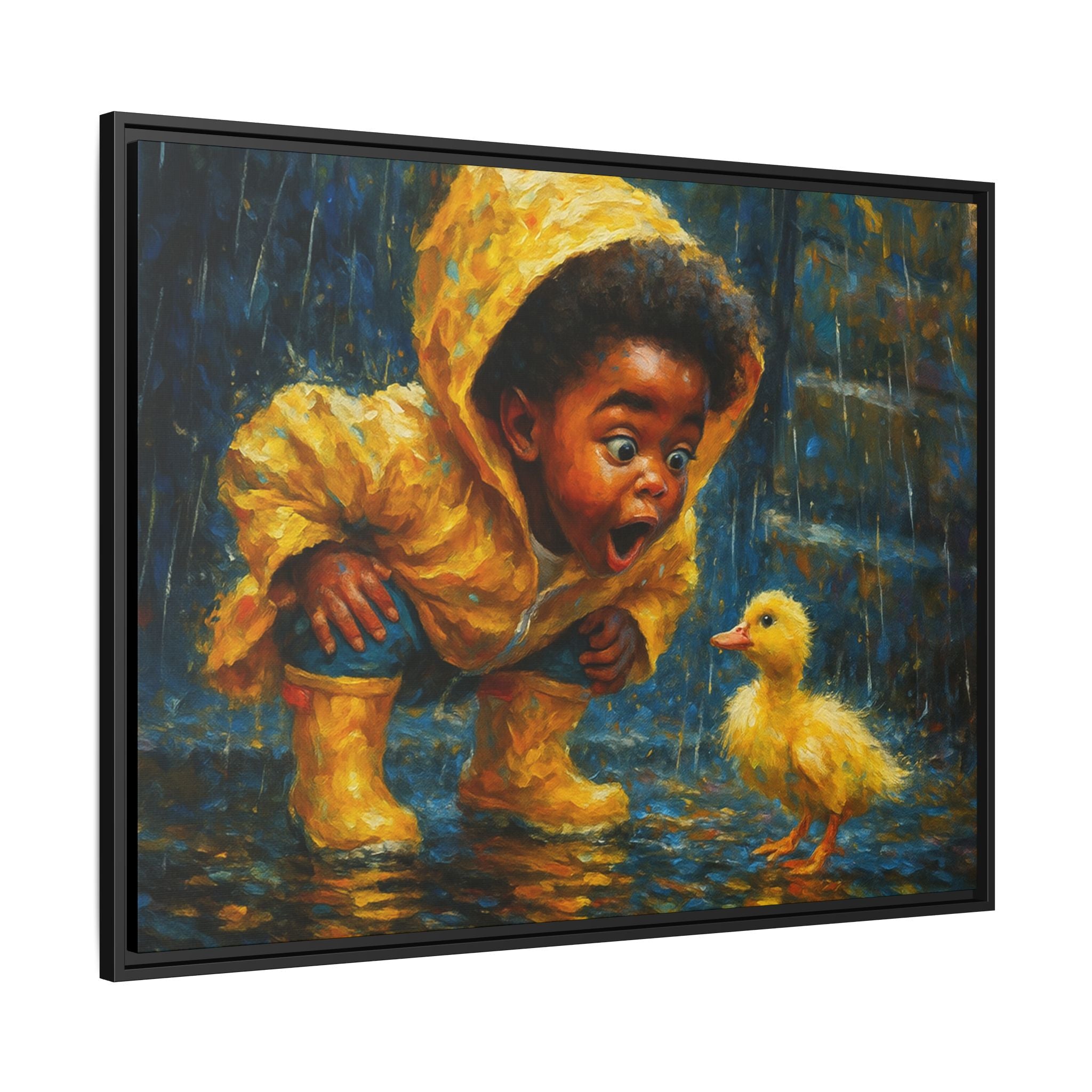Yellow Child and Duck