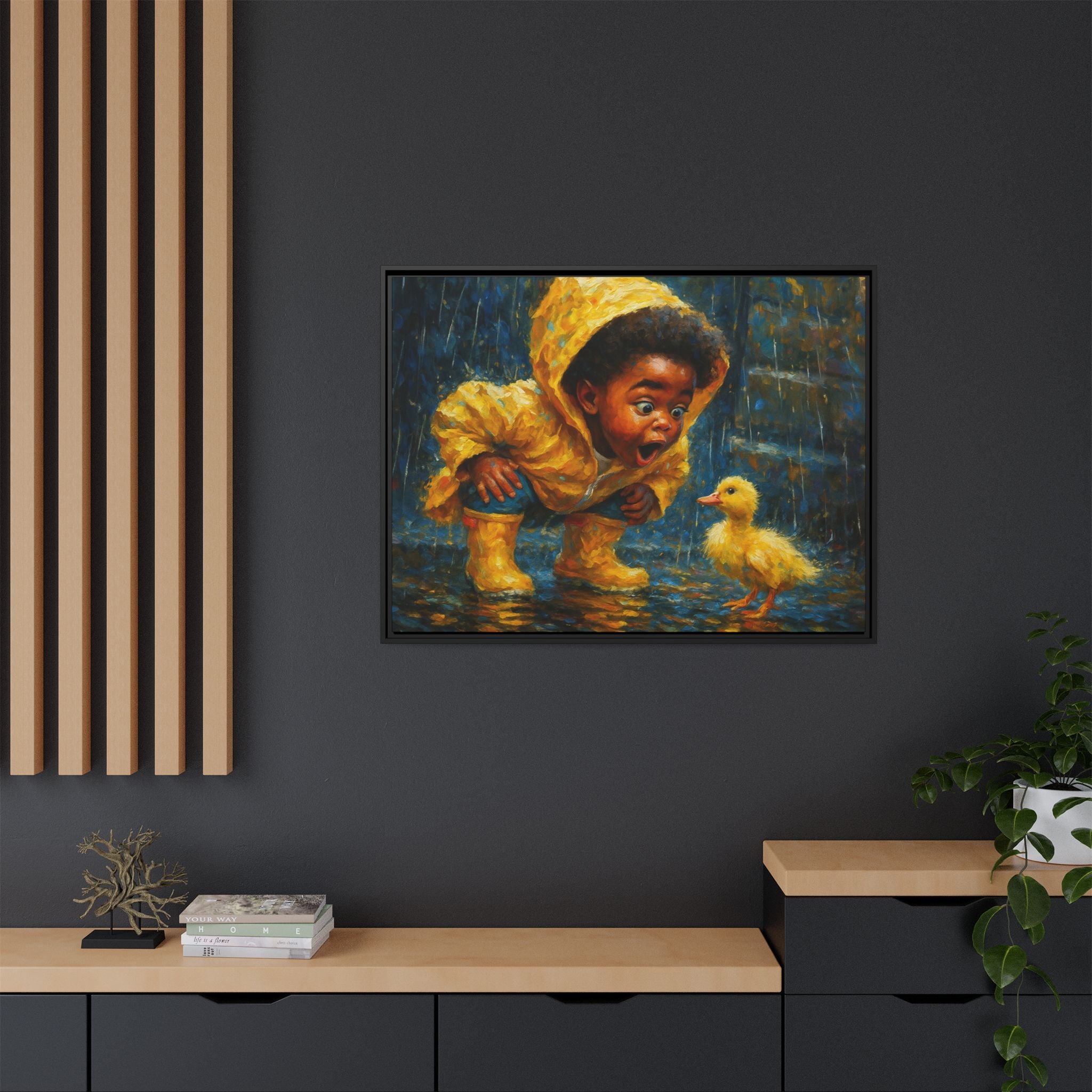 Yellow Child and Duck