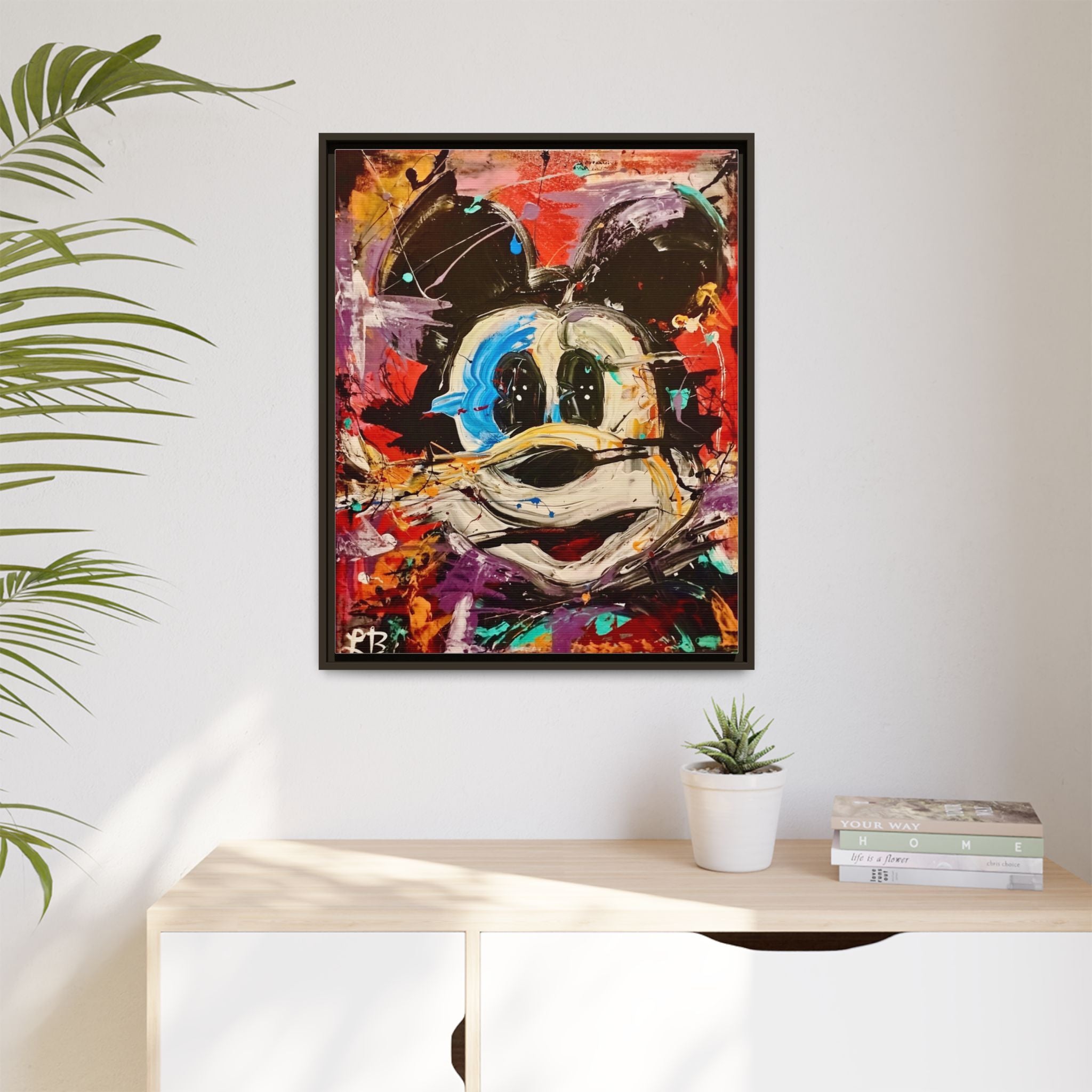 Framed Abstract Mouse Pop Art Canvas