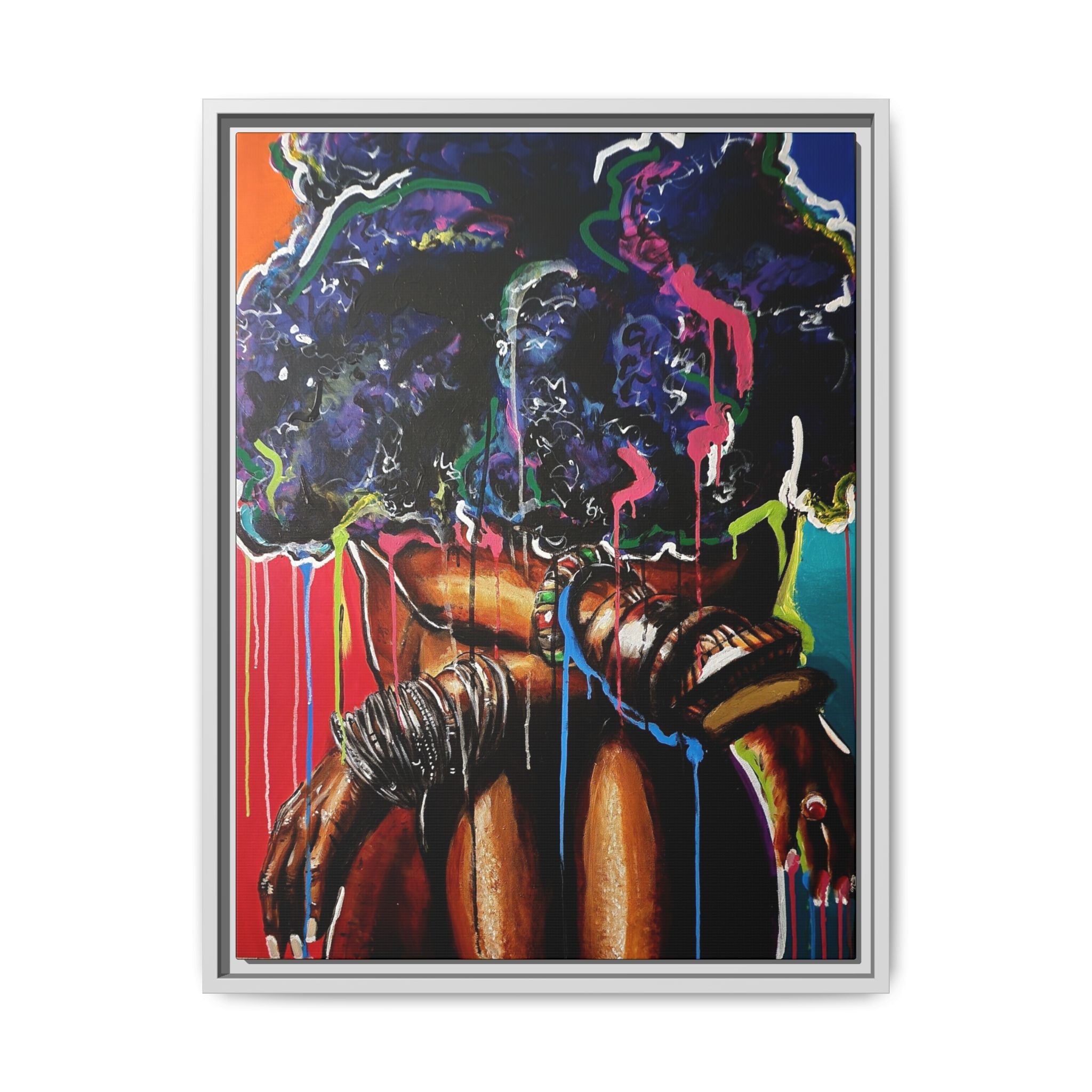 Bold Colorful Fro Lady