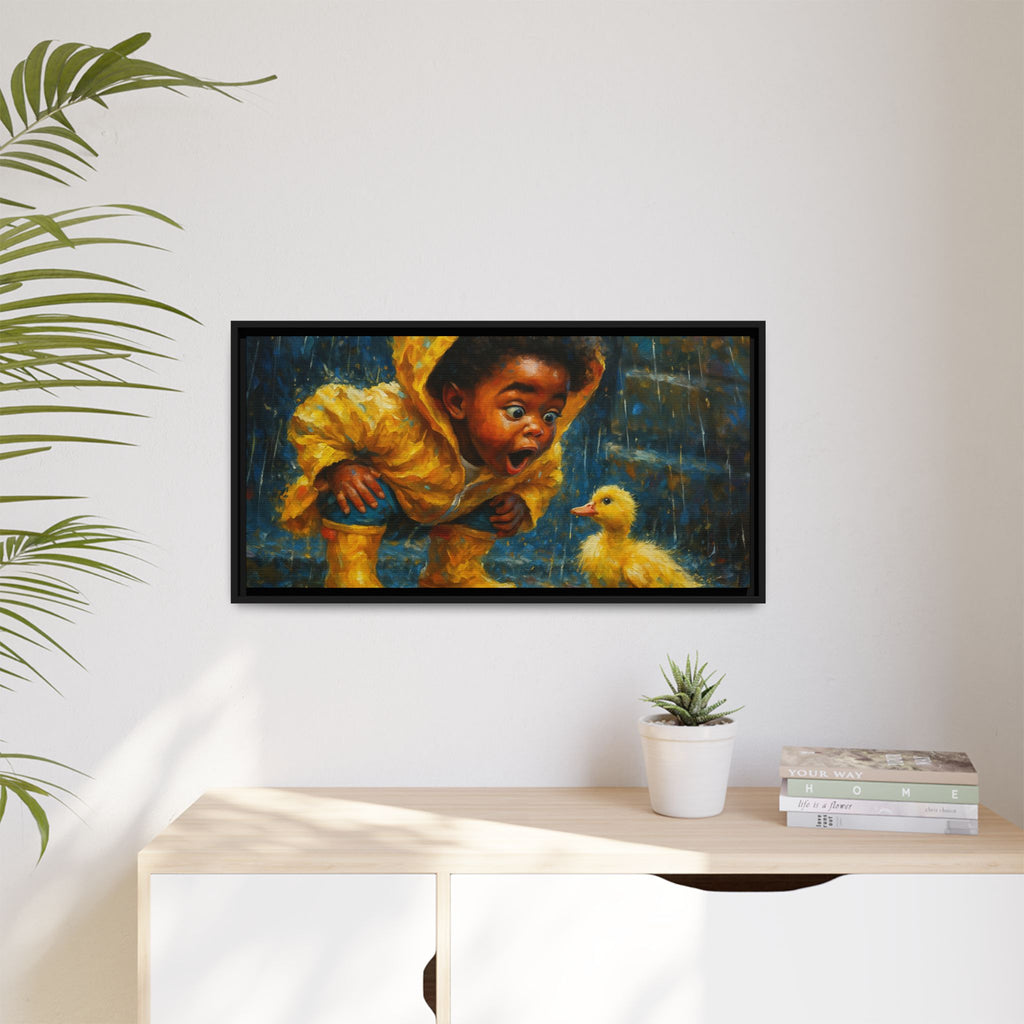 Yellow Child and Duck