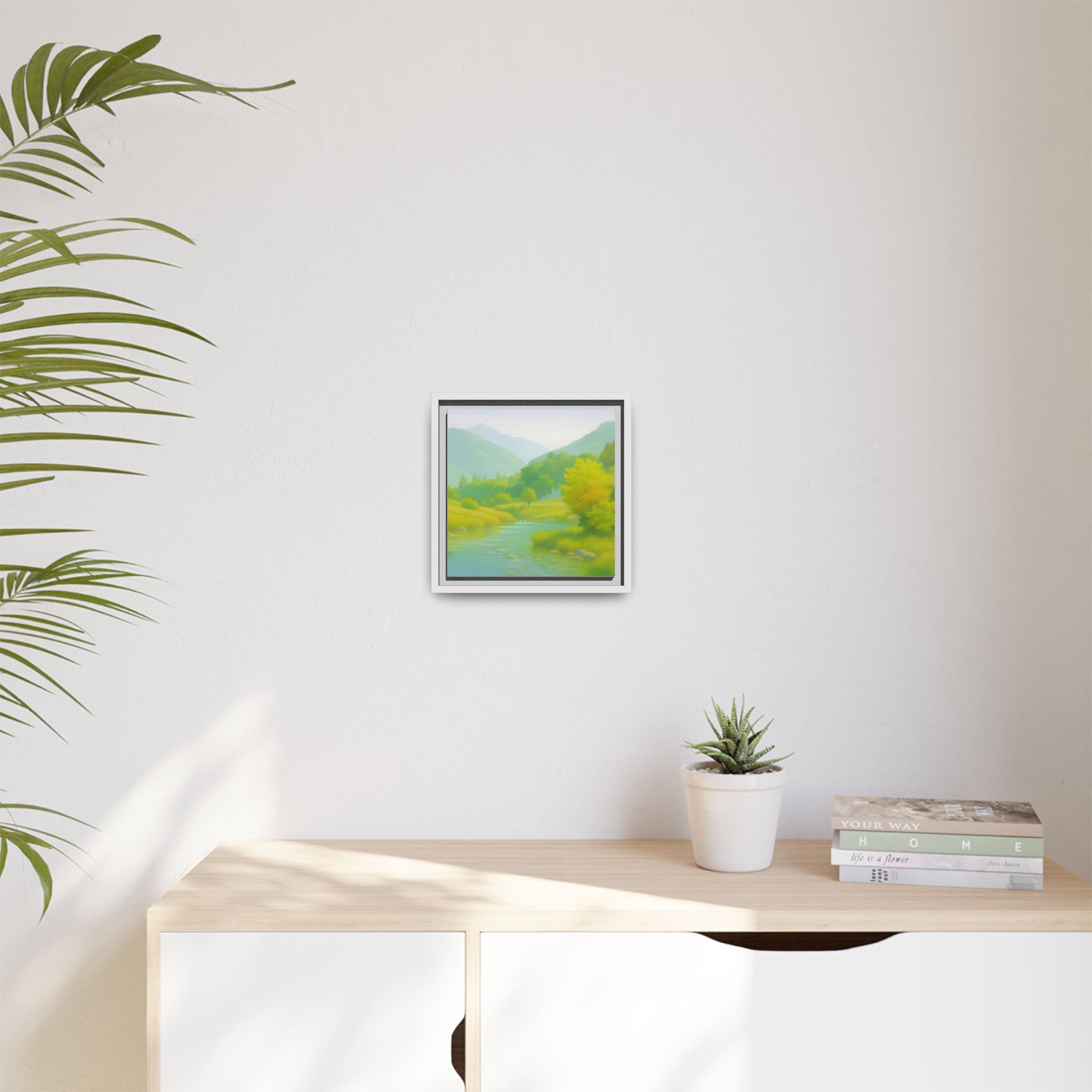 Calming River Green Landscape