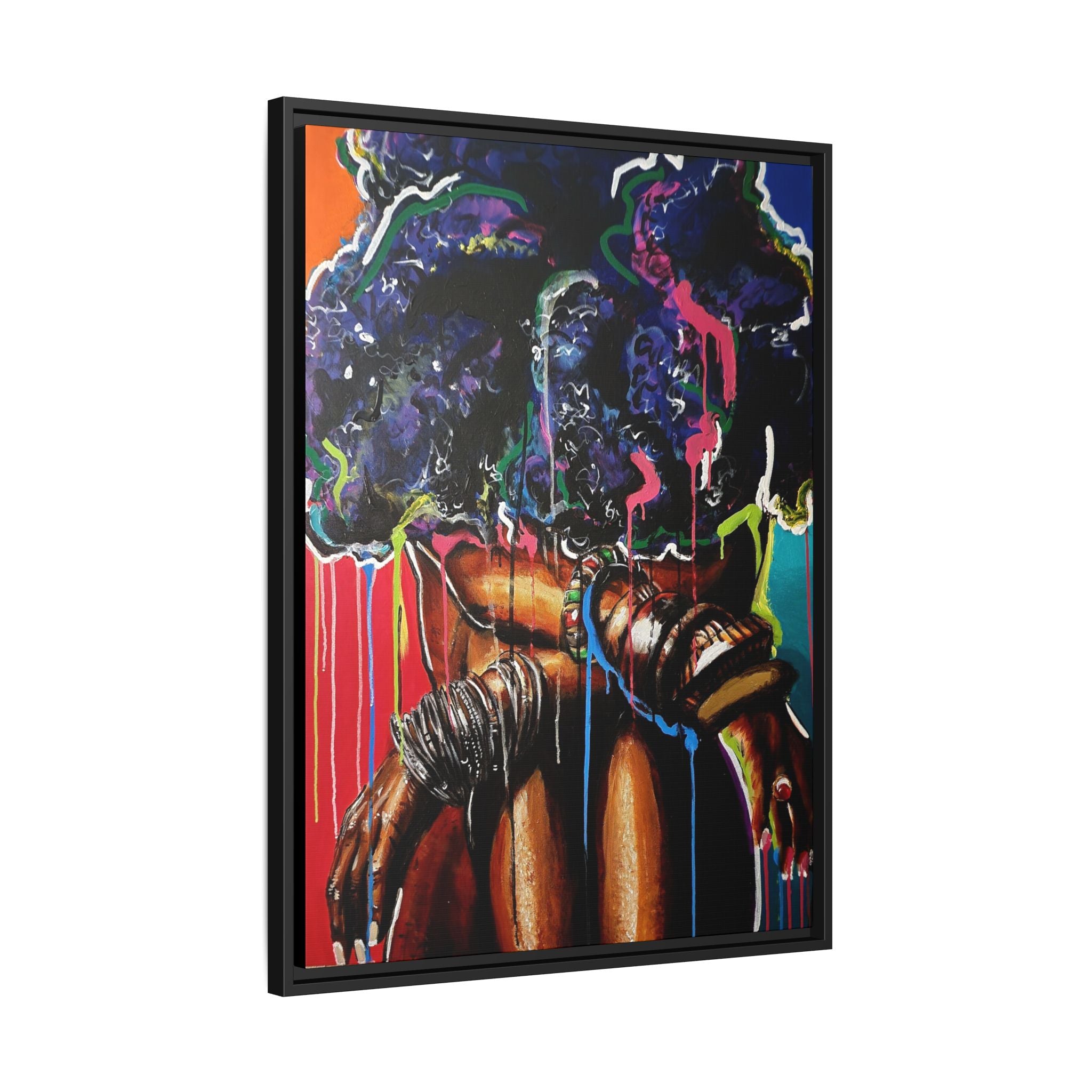 Bold Colorful Fro Lady