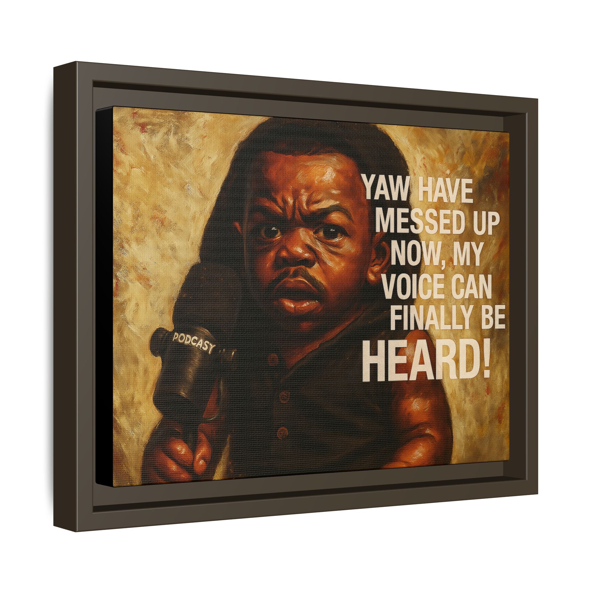 Framed Art Print of Empowering Voice Illustration, Home Decor, Gift for Podcasters, Unique Wall Art, Inspiring Room Accent