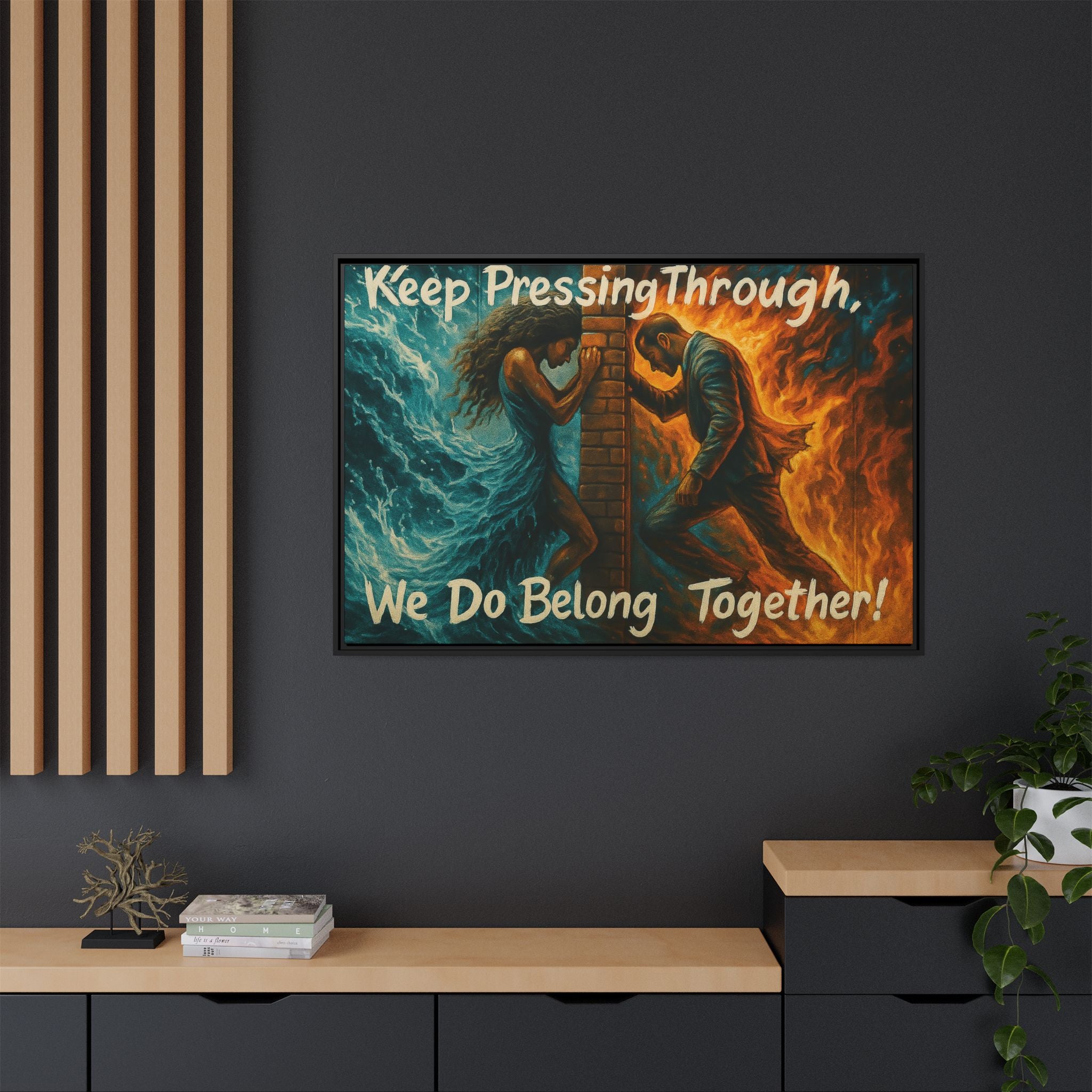 Matte Canvas, Framed (Multi-color)