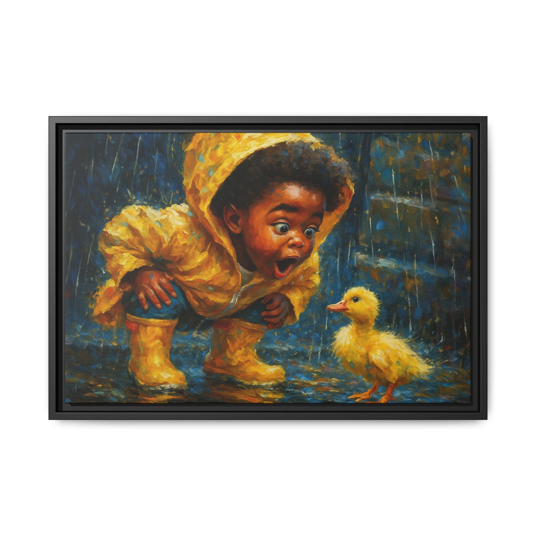 Yellow Child and Duck