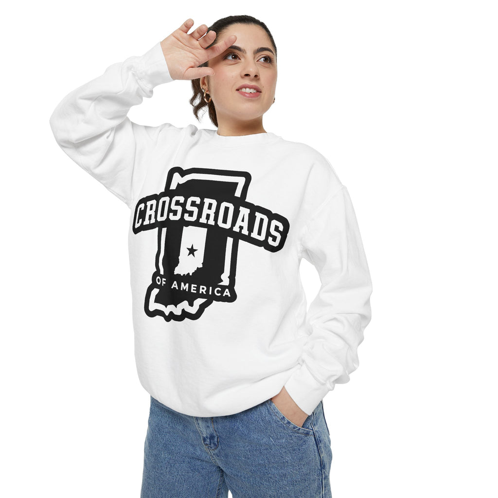 Crossroads of America Sweatshirt – Indiana State Vintage Logo Crewneck