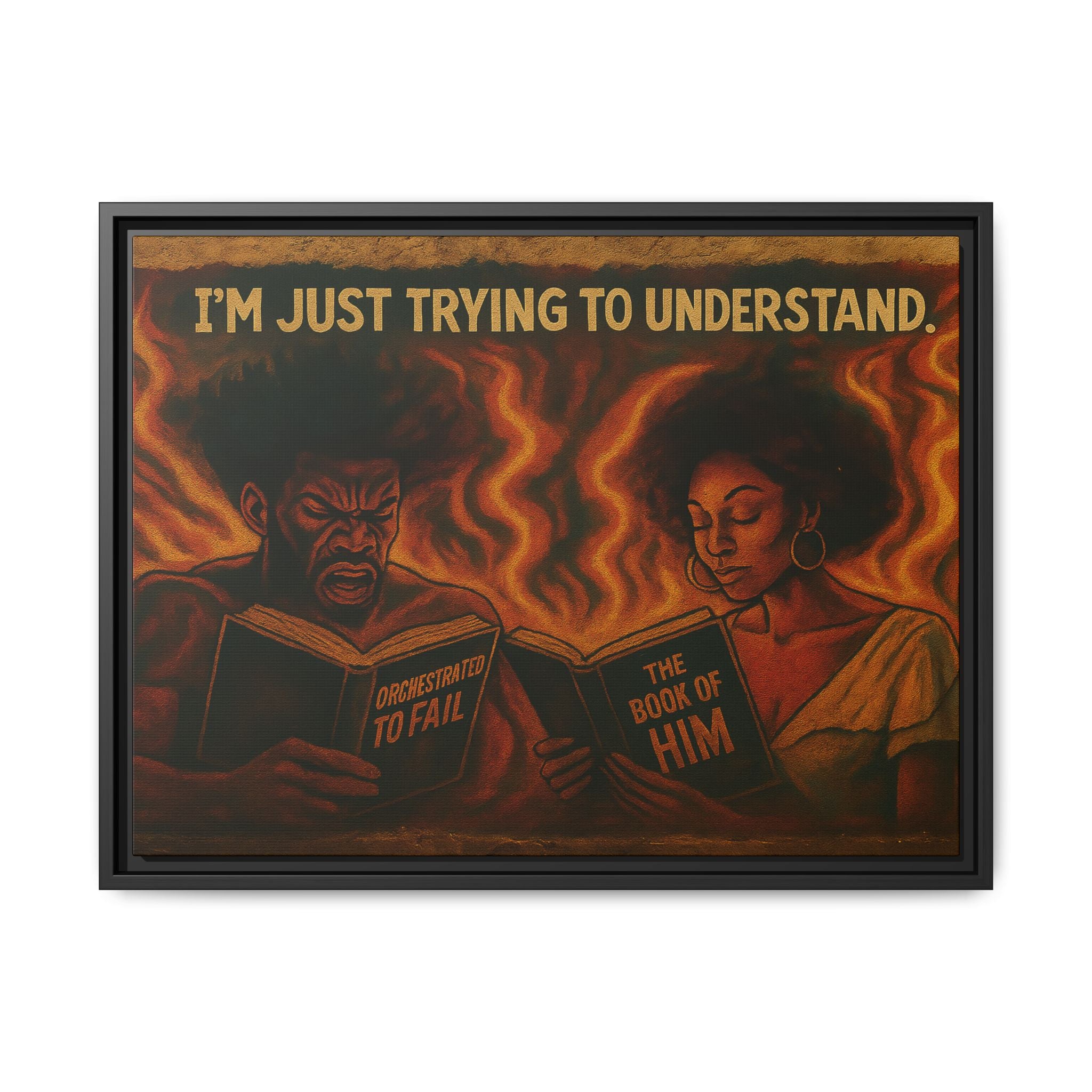 Colorful Motivational Wall Art, Inspirational Home Decor, Black Art Print, Gift for Parents, Empowerment Artwork, Framed Canvas