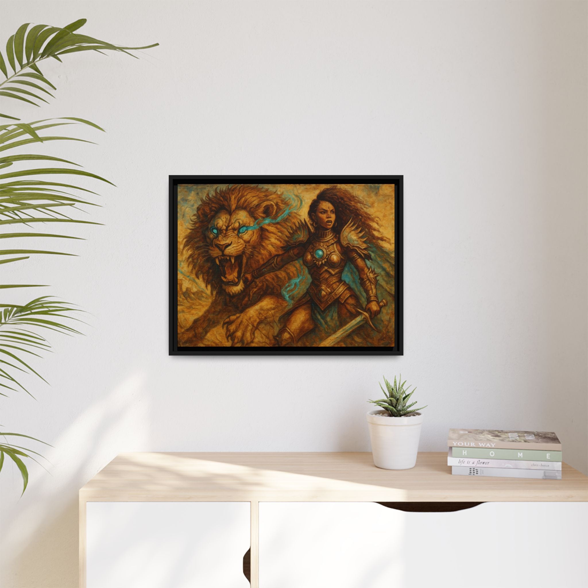 Fantasy Lion and Warrior