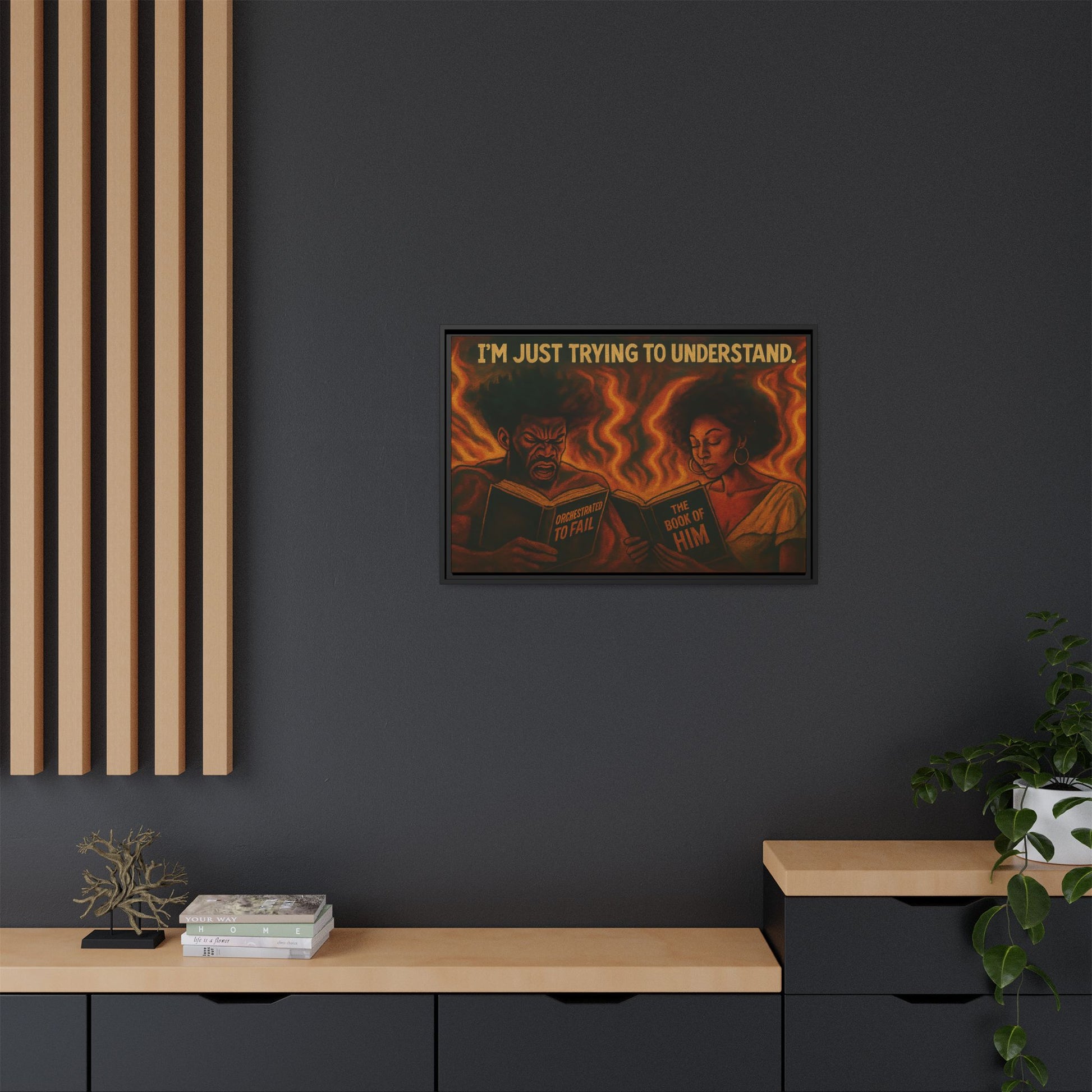 Colorful Motivational Wall Art, Inspirational Home Decor, Black Art Print, Gift for Parents, Empowerment Artwork, Framed Canvas