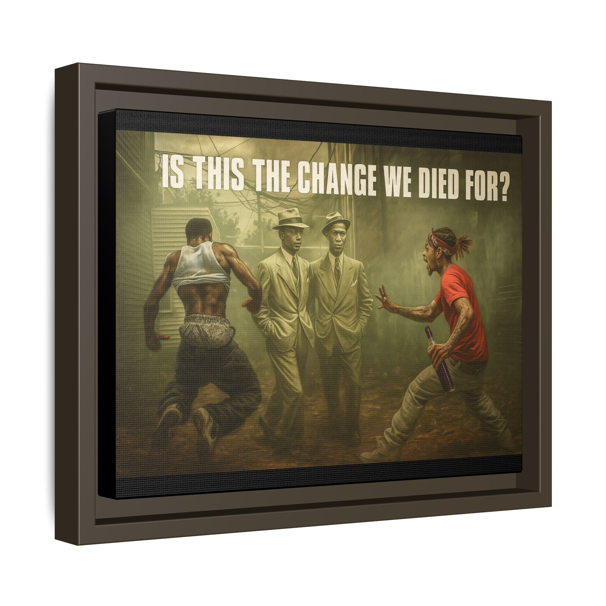 Framed Art Print: 'Is This The Change We Died For?' - Social Commentary Wall Decor, Black History Art, Motivational Home Decor, Gift [...]