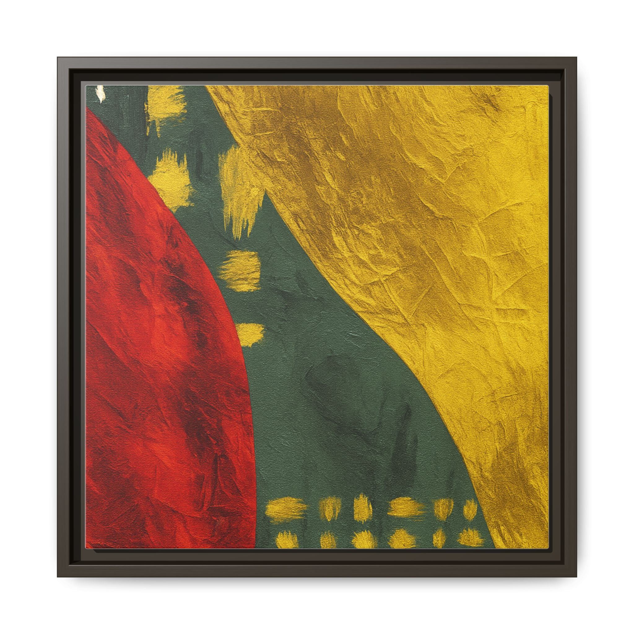 Red Green Gold Abstract