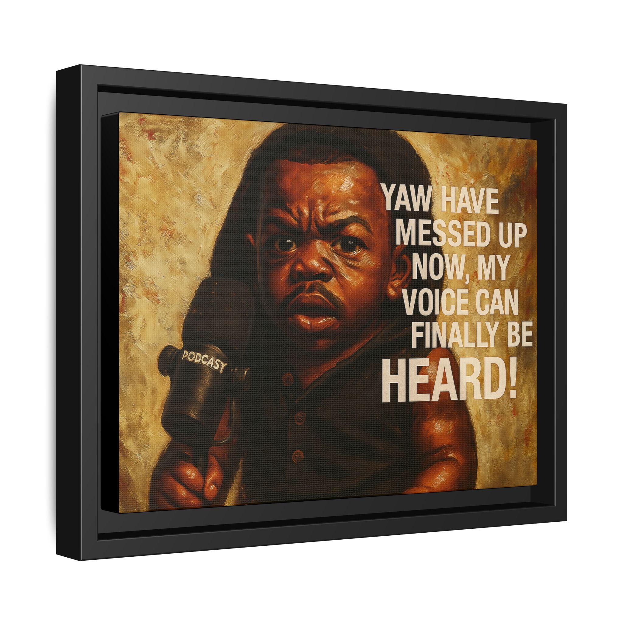 Framed Art Print of Empowering Voice Illustration, Home Decor, Gift for Podcasters, Unique Wall Art, Inspiring Room Accent