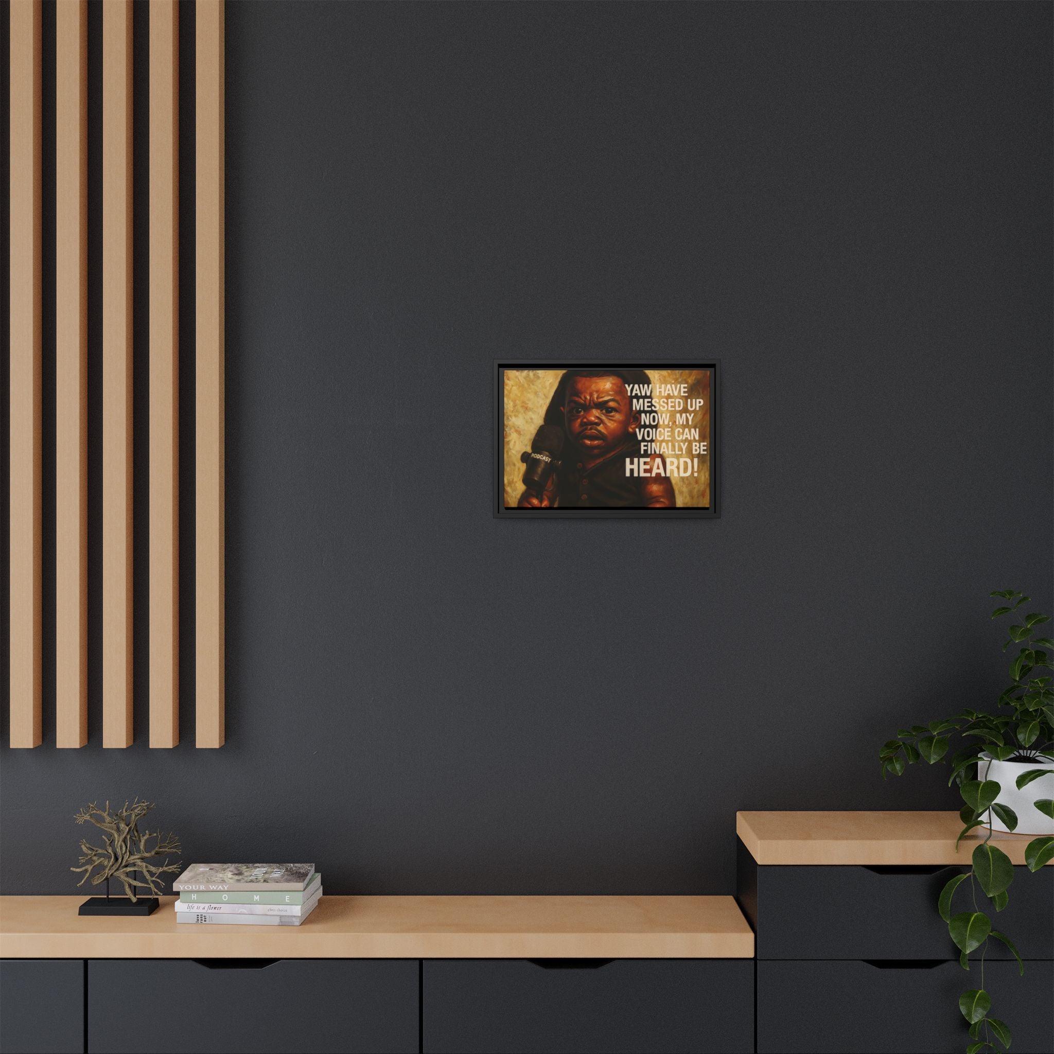 Framed Art Print of Empowering Voice Illustration, Home Decor, Gift for Podcasters, Unique Wall Art, Inspiring Room Accent