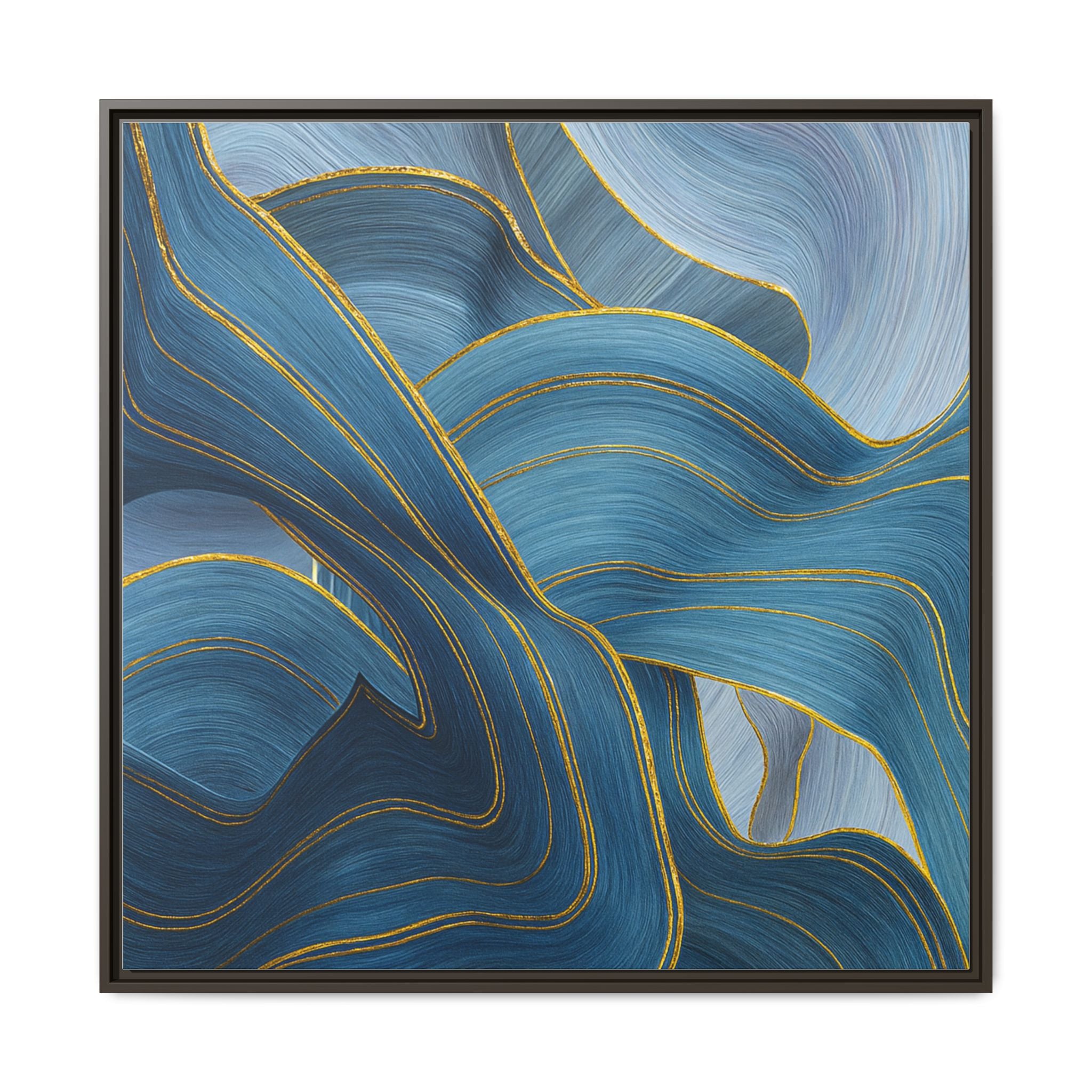 Blue Swirl Golden Trim