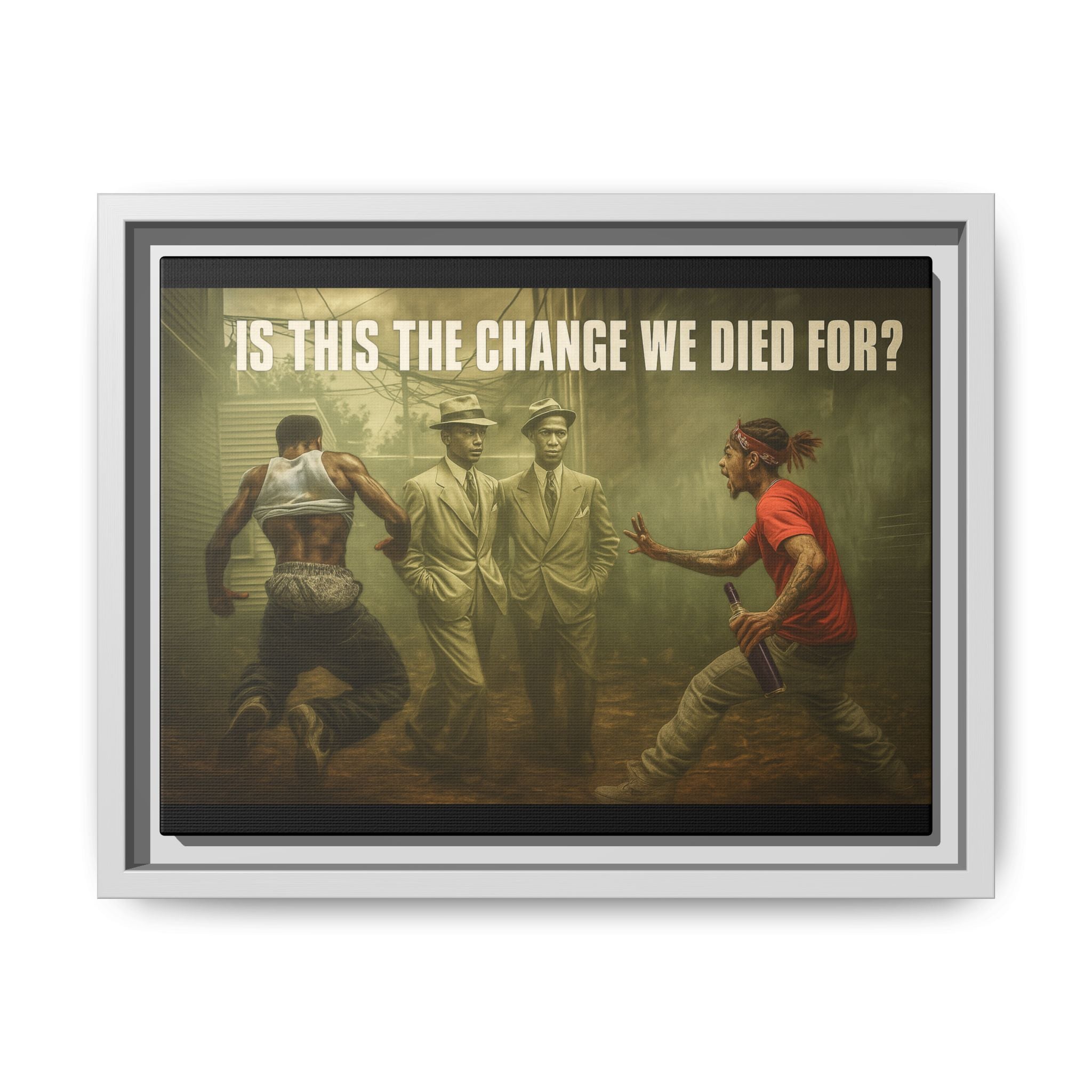 Framed Art Print: 'Is This The Change We Died For?' - Social Commentary Wall Decor, Black History Art, Motivational Home Decor, Gift [...]