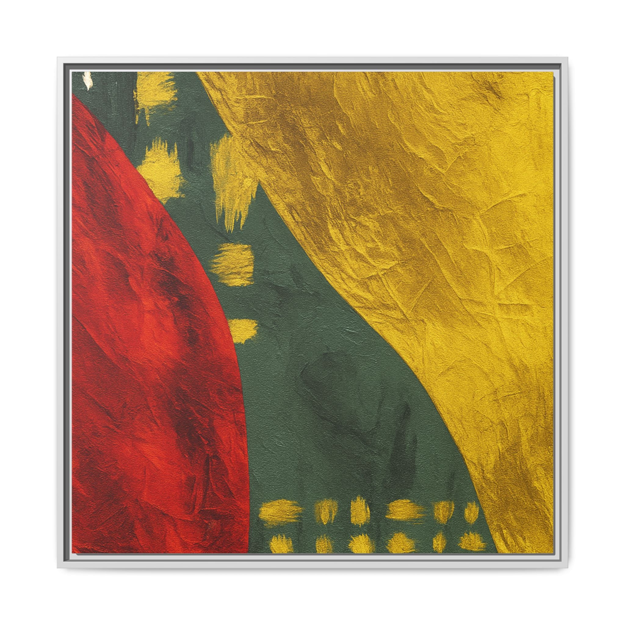 Red Green Gold Abstract