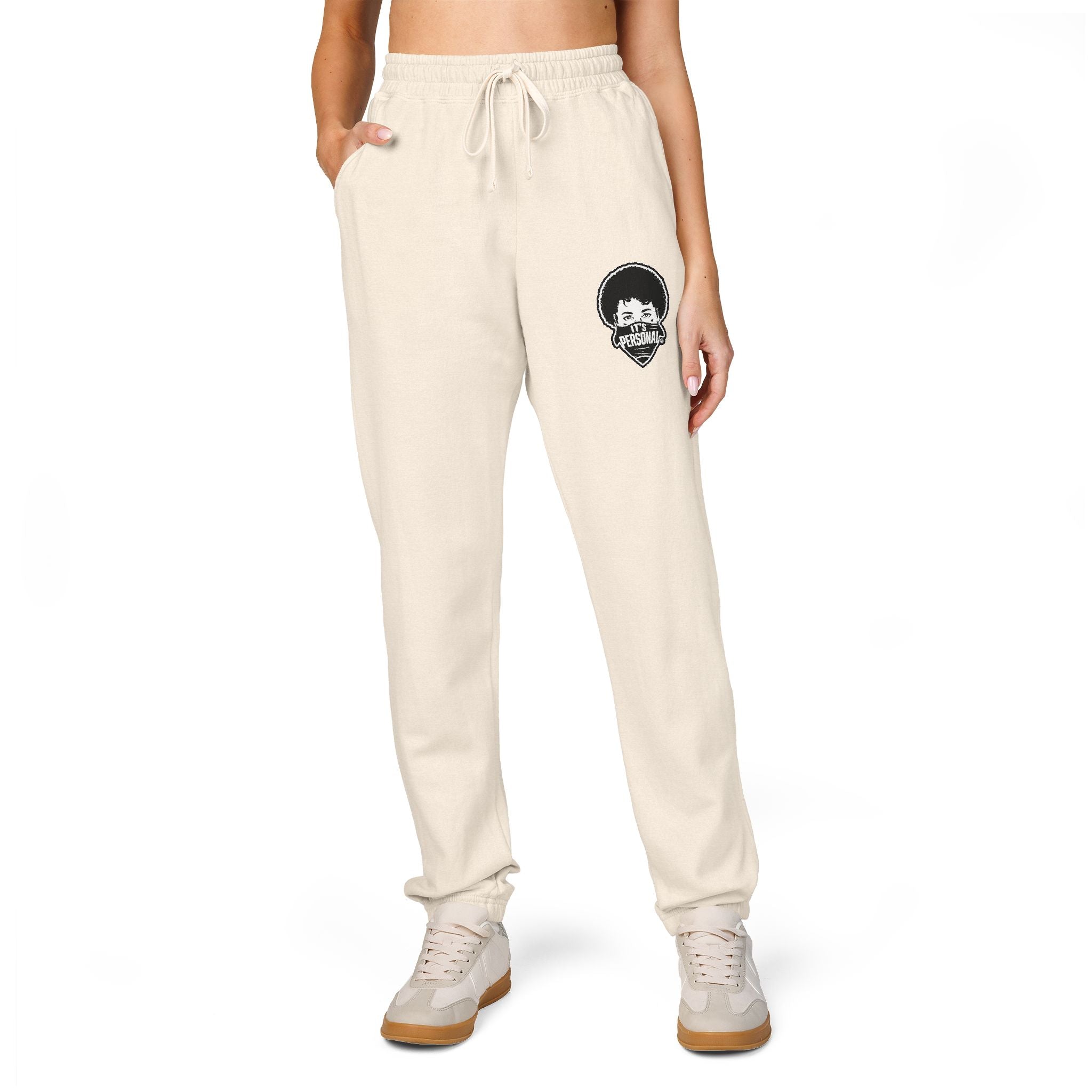 It's Personal Cream Fleece Sweatpants