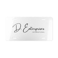 Vanity Plate - D. Enterprises International Script License Plate