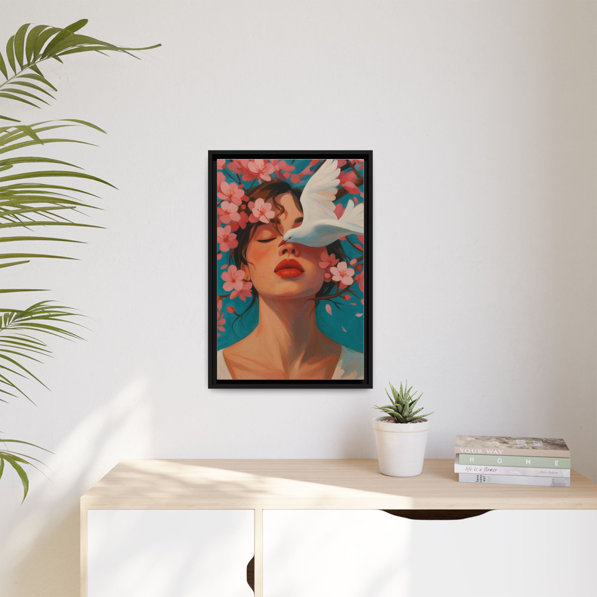 Pink Floral Serenity Dove