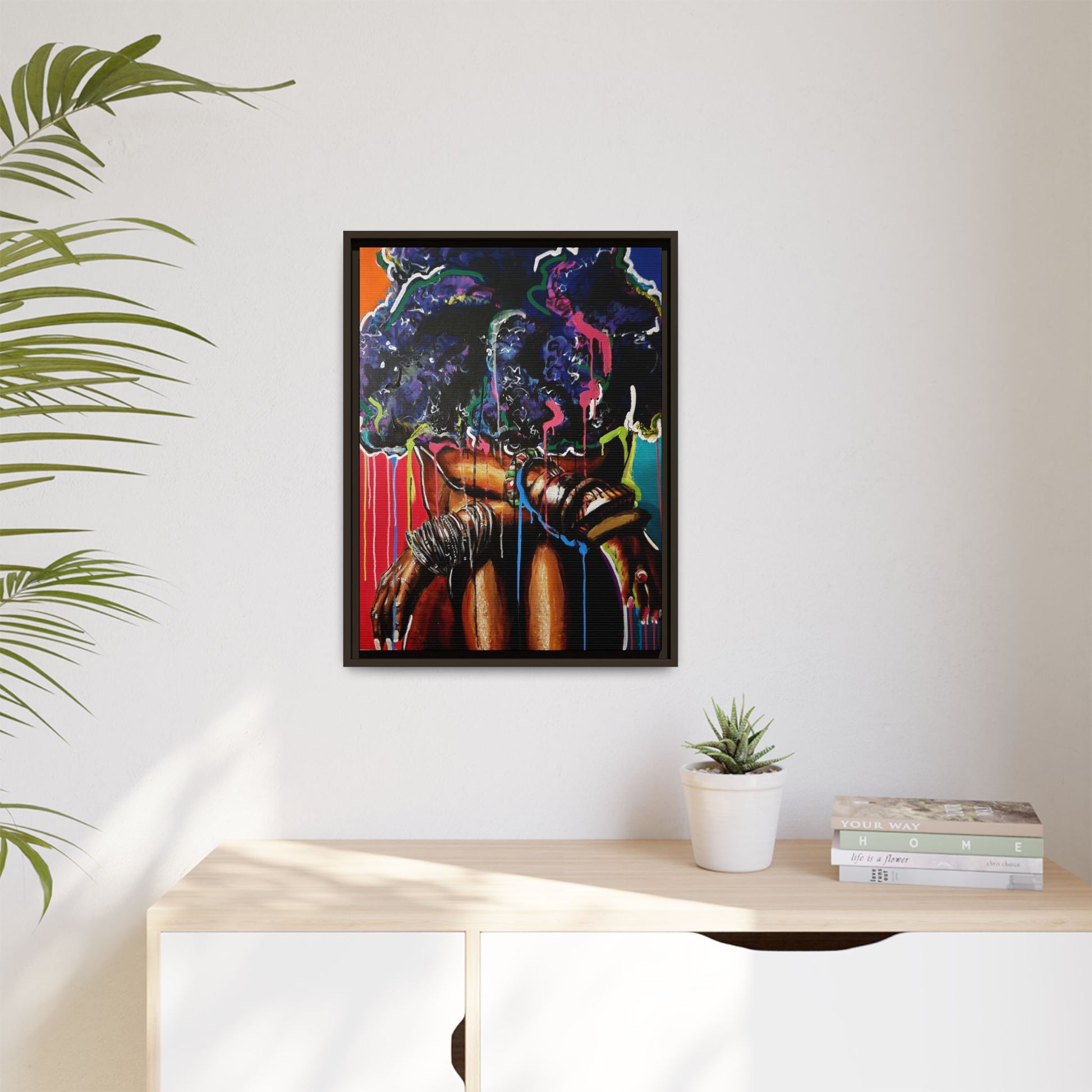 Bold Colorful Fro Lady