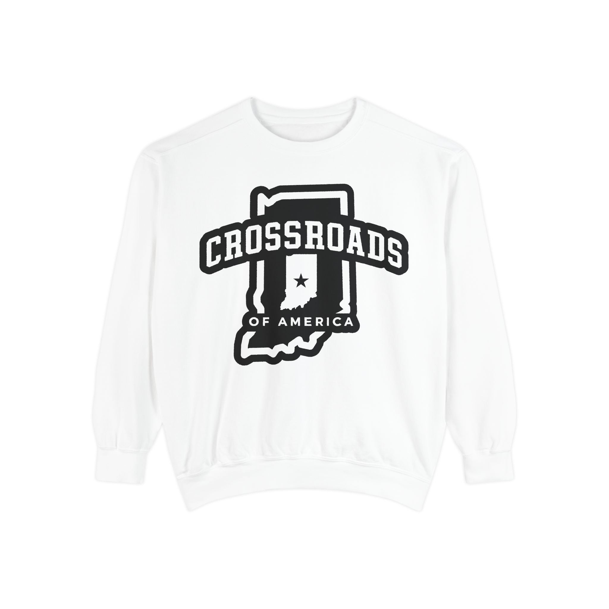 Crossroads of America Sweatshirt – Indiana State Vintage Logo Crewneck